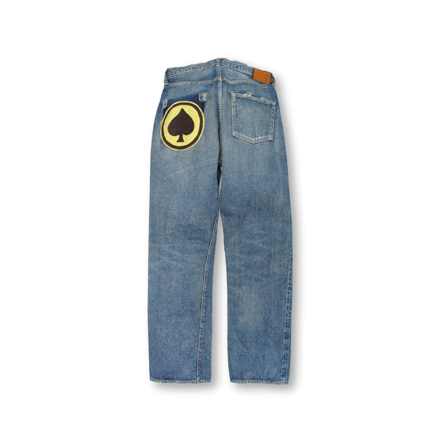 0105HA WIDE DENIM DARTFORD WITH PATCH - INDIGO BLUE