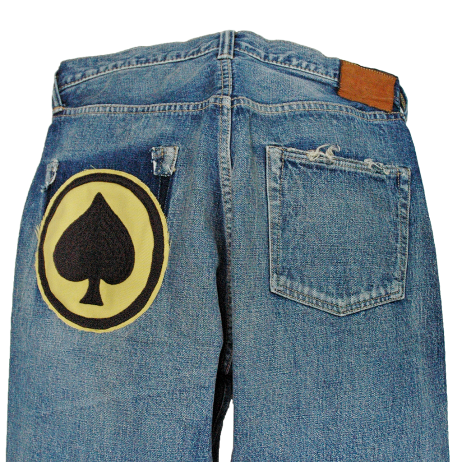 0105HA WIDE DENIM DARTFORD WITH PATCH - INDIGO BLUE