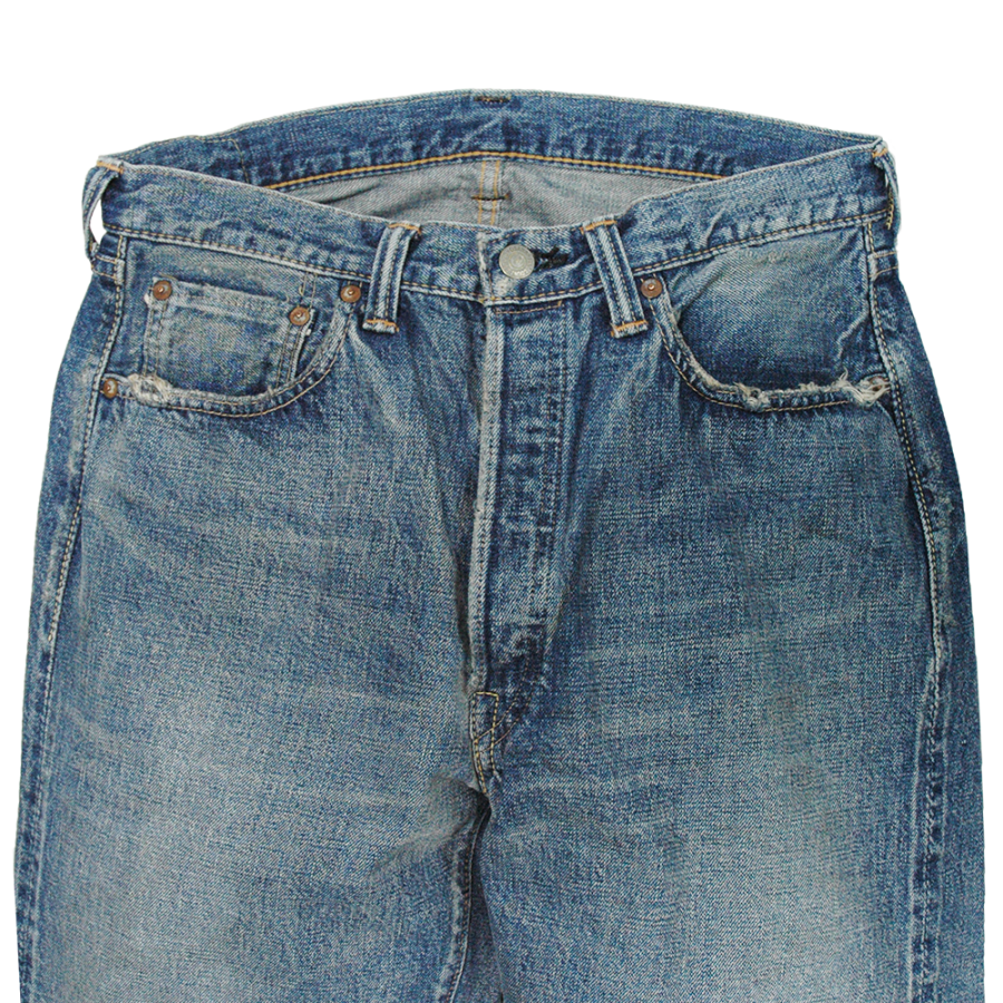 0105HA WIDE DENIM DARTFORD WITH PATCH - INDIGO BLUE