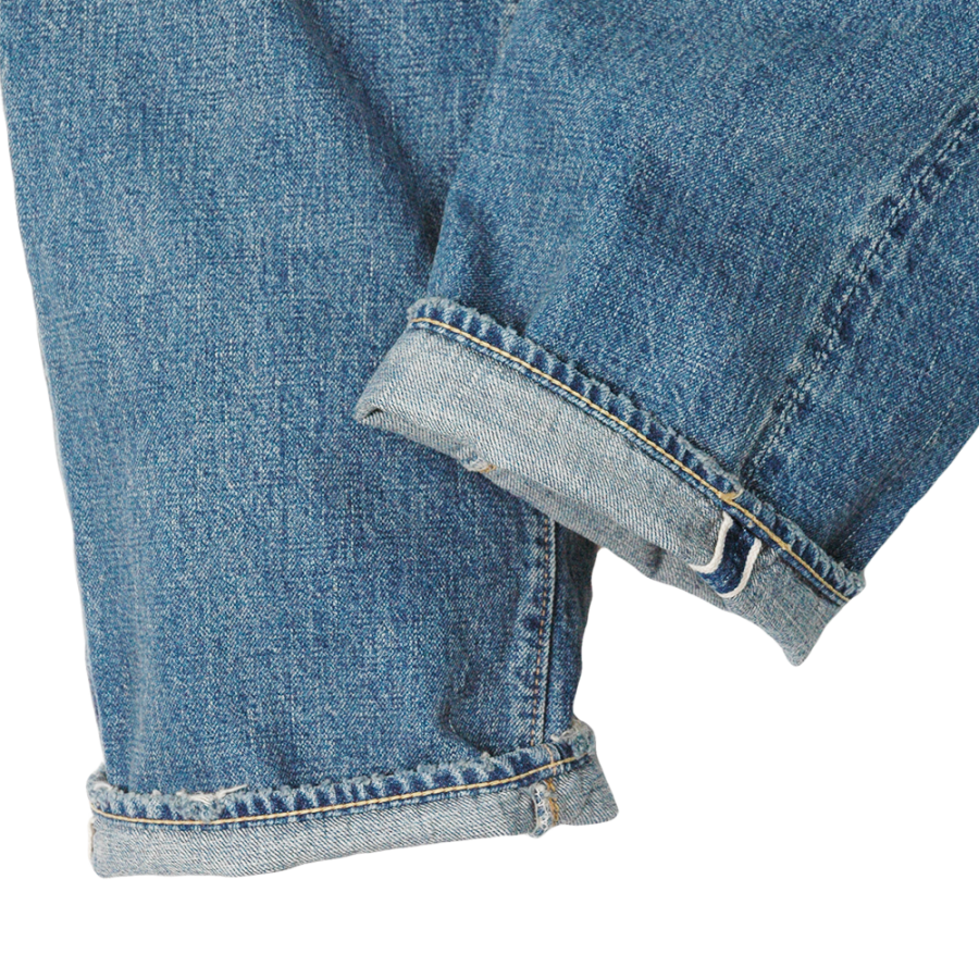 0105HA WIDE DENIM DARTFORD WITH PATCH - INDIGO BLUE