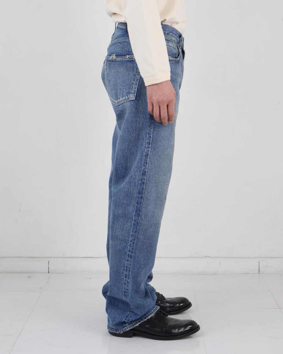 0105HA WIDE DENIM DARTFORD WITH PATCH - INDIGO BLUE