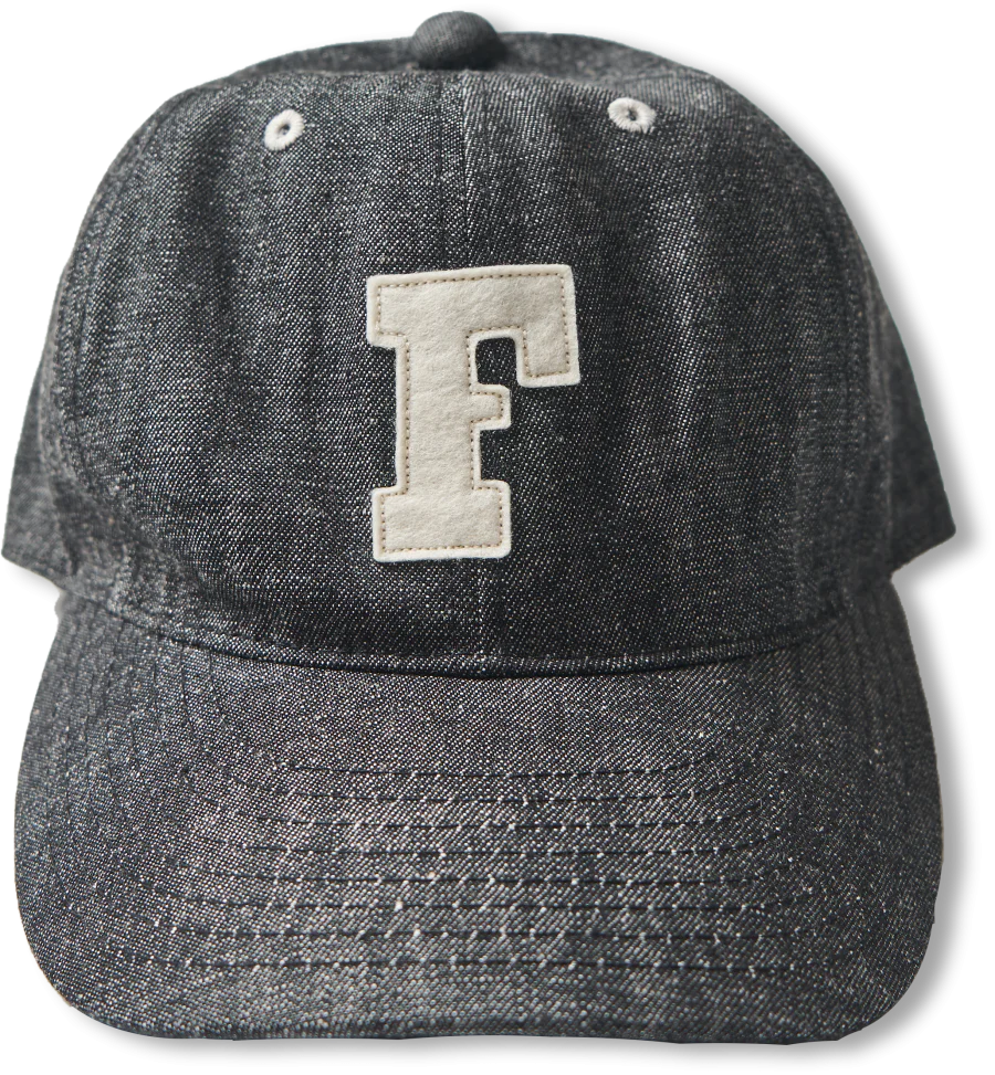 6843 6PANEL DENIM BASEBALL F CAP - BLACK