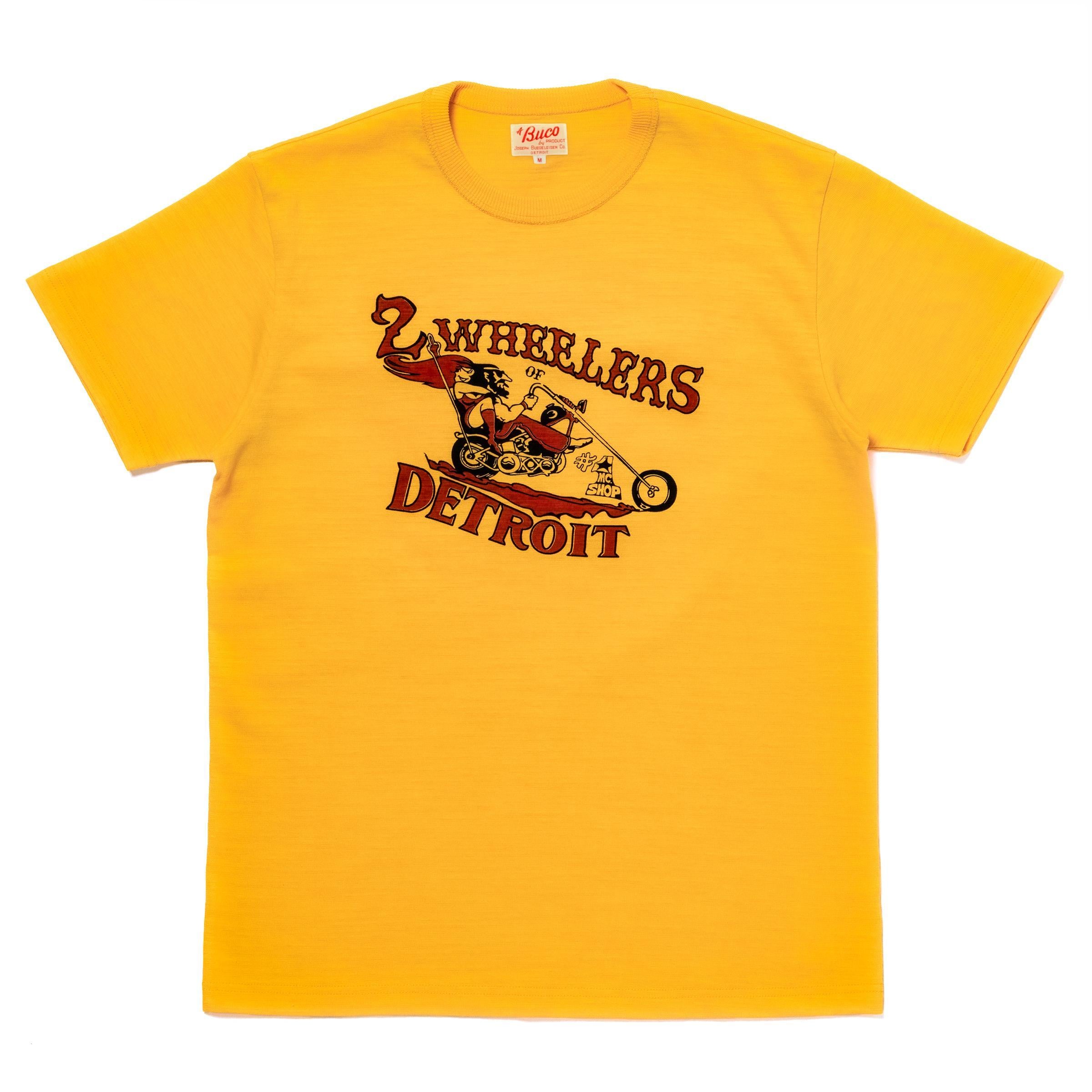 BC26009 ATHLETIC T-SHIRT / 2-WHEELERS OF DETROIT - YELLOW