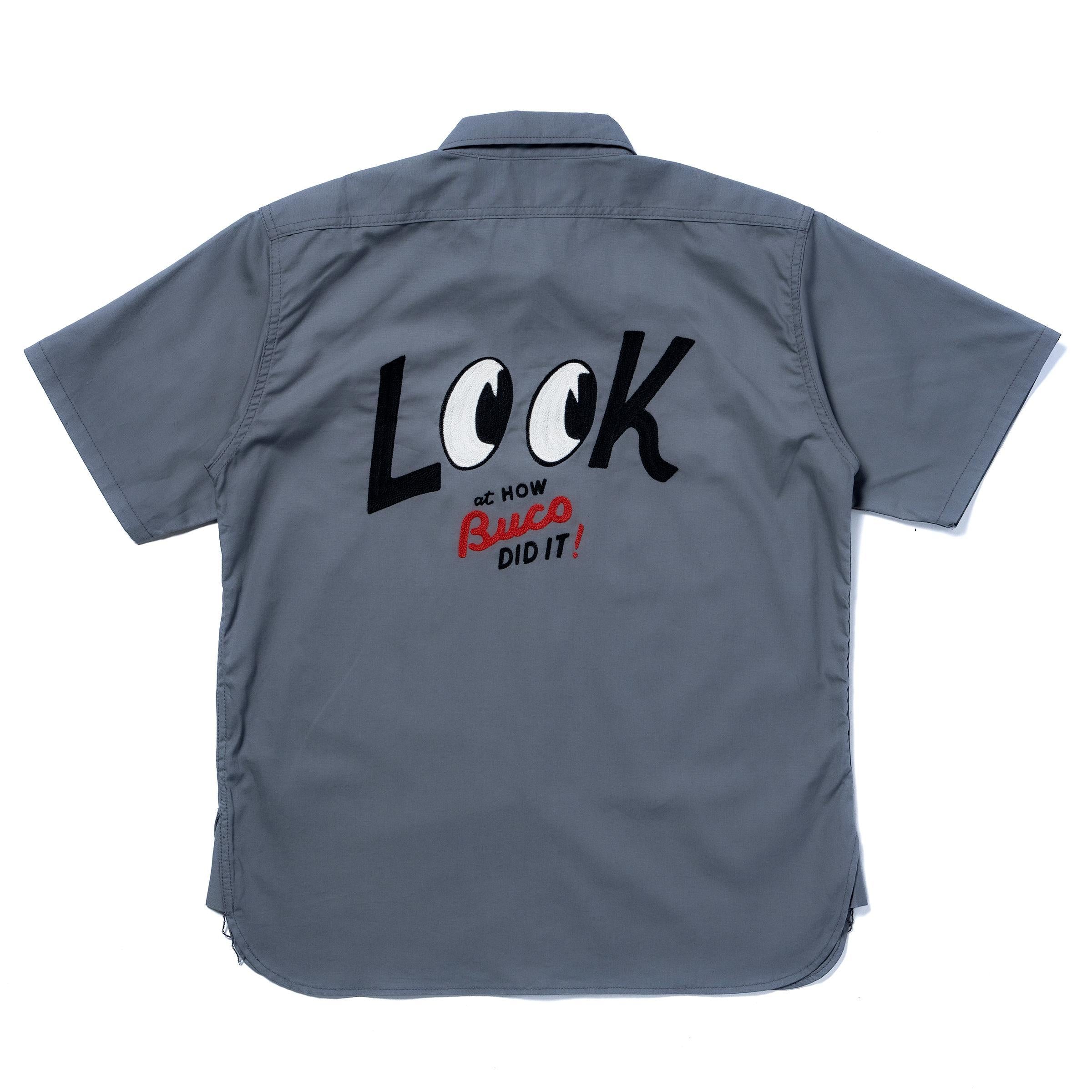 BS26001 BUCO WORKSHIRT S/S / LOOK AT HOW BUCO DID IT! - CLOUD GRAY