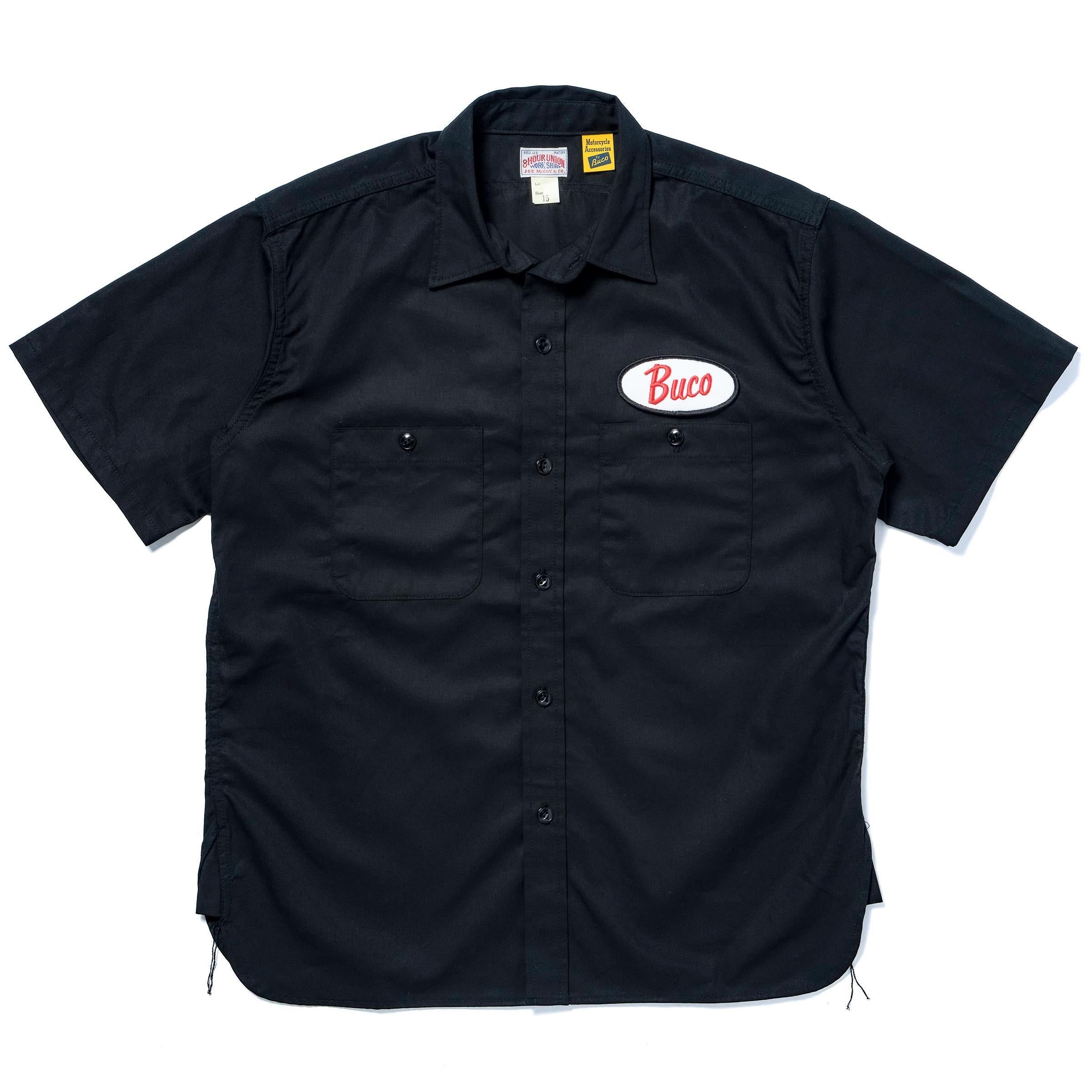 BS26001 BUCO WORKSHIRT S/S / LOOK AT HOW BUCO DID IT! - BLACK