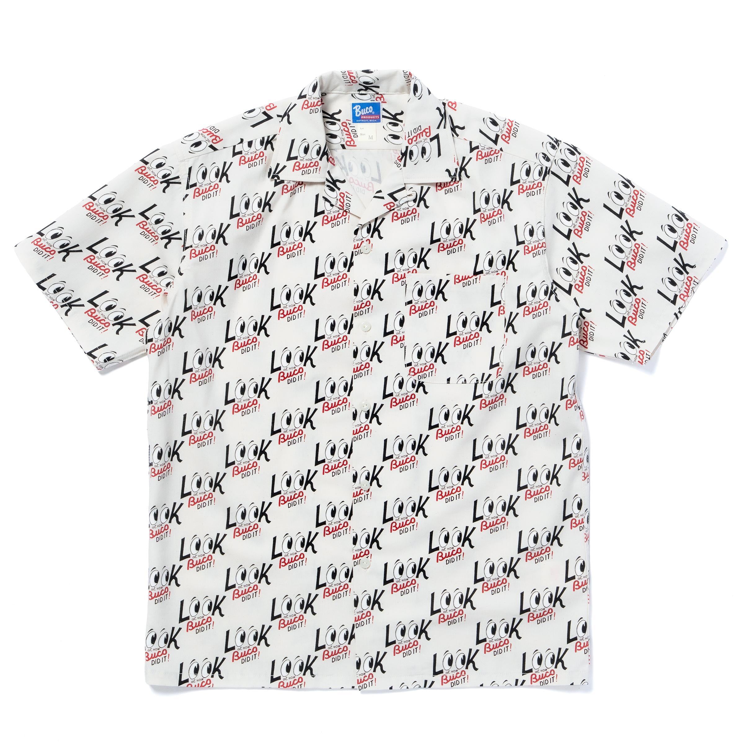 BS26002 BUCO OPEN-COLLAR SHIRT / LOOK AT HOW BUCO DID IT! - ECRU