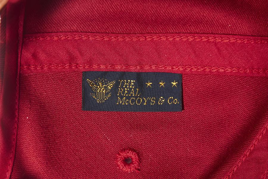 MA23001 THE REAL MCCOY'S LOGO BASEBALL CAP - RED