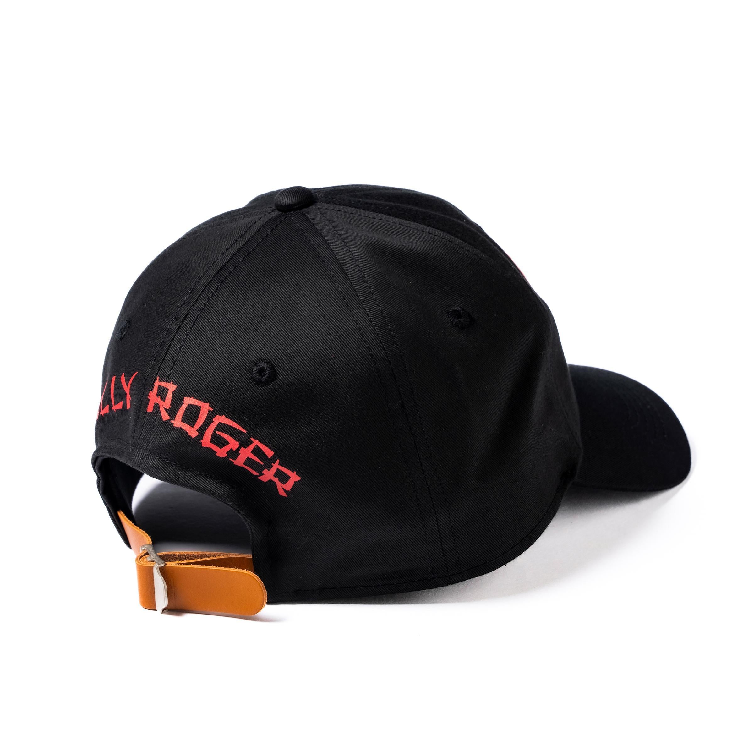 MA25003 BASEBALL CAP / JOLLY ROGER - BLACK