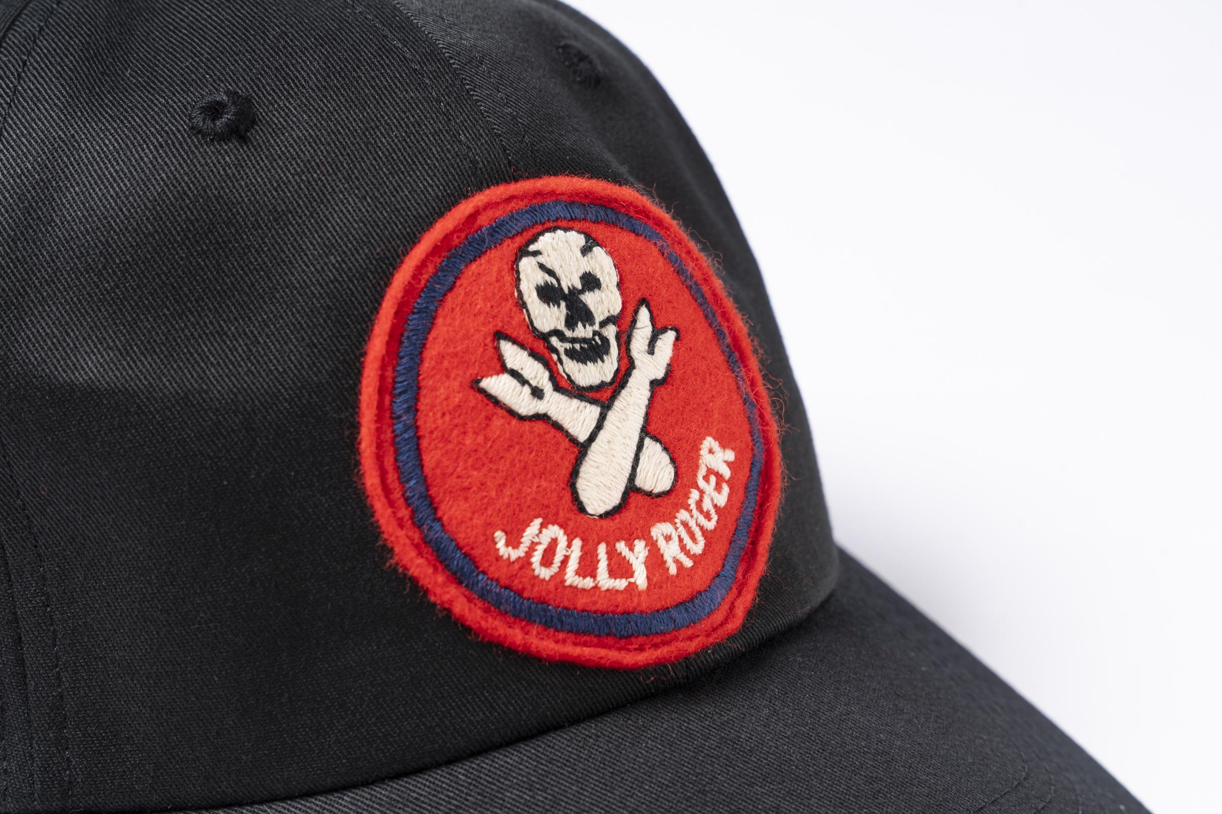 MA25003 BASEBALL CAP / JOLLY ROGER - BLACK