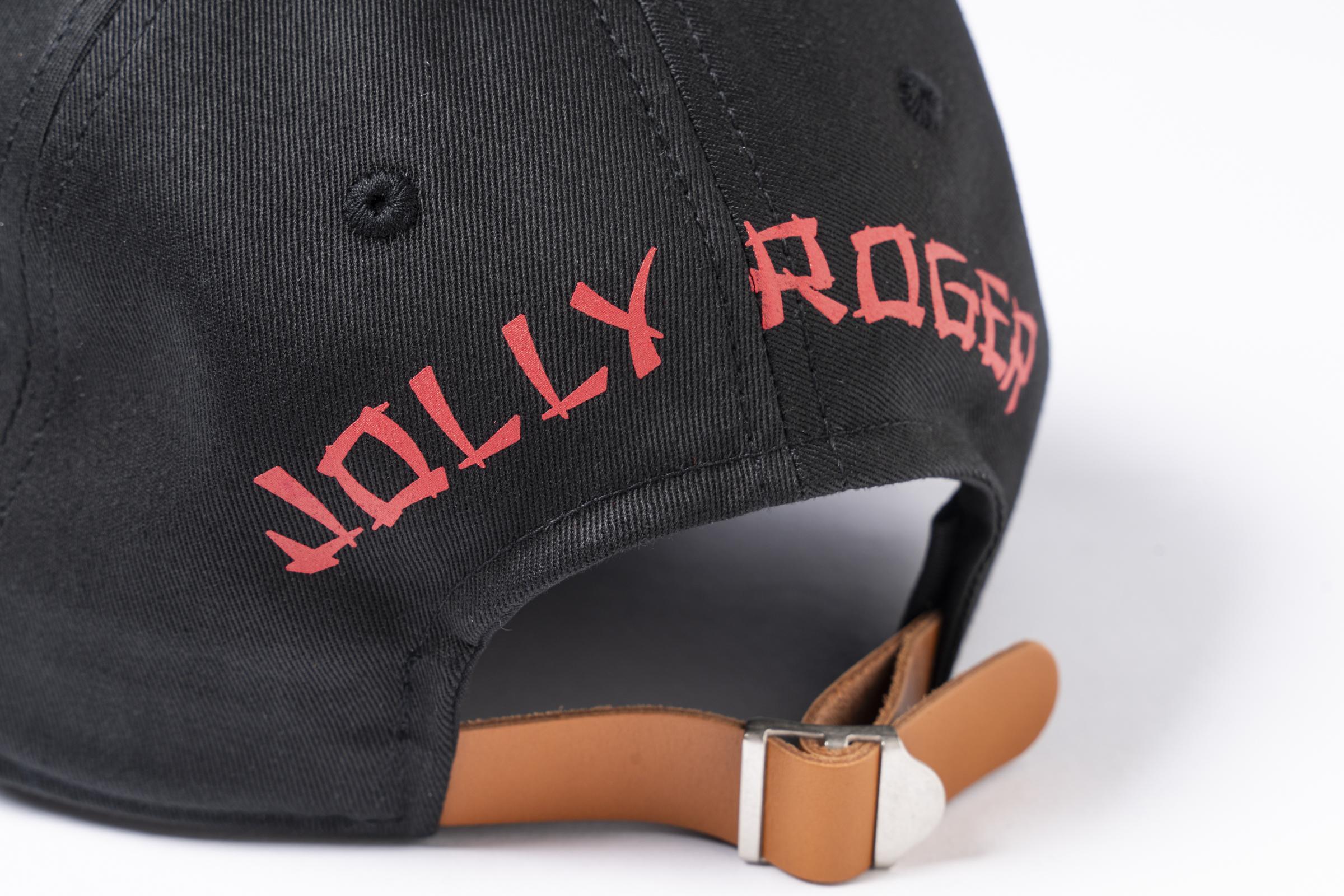 MA25003 BASEBALL CAP / JOLLY ROGER - BLACK