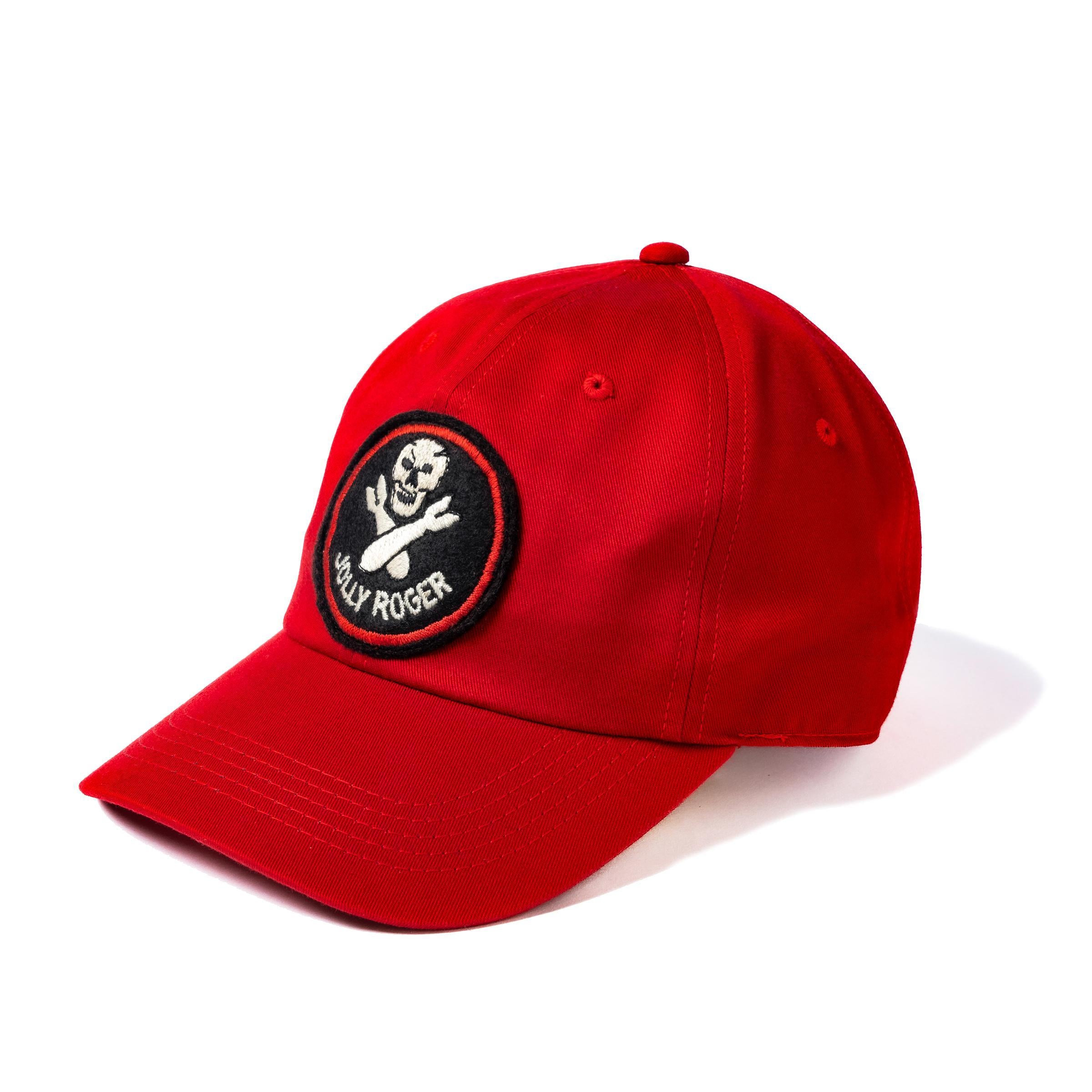 MA25003 BASEBALL CAP / JOLLY ROGER - RED