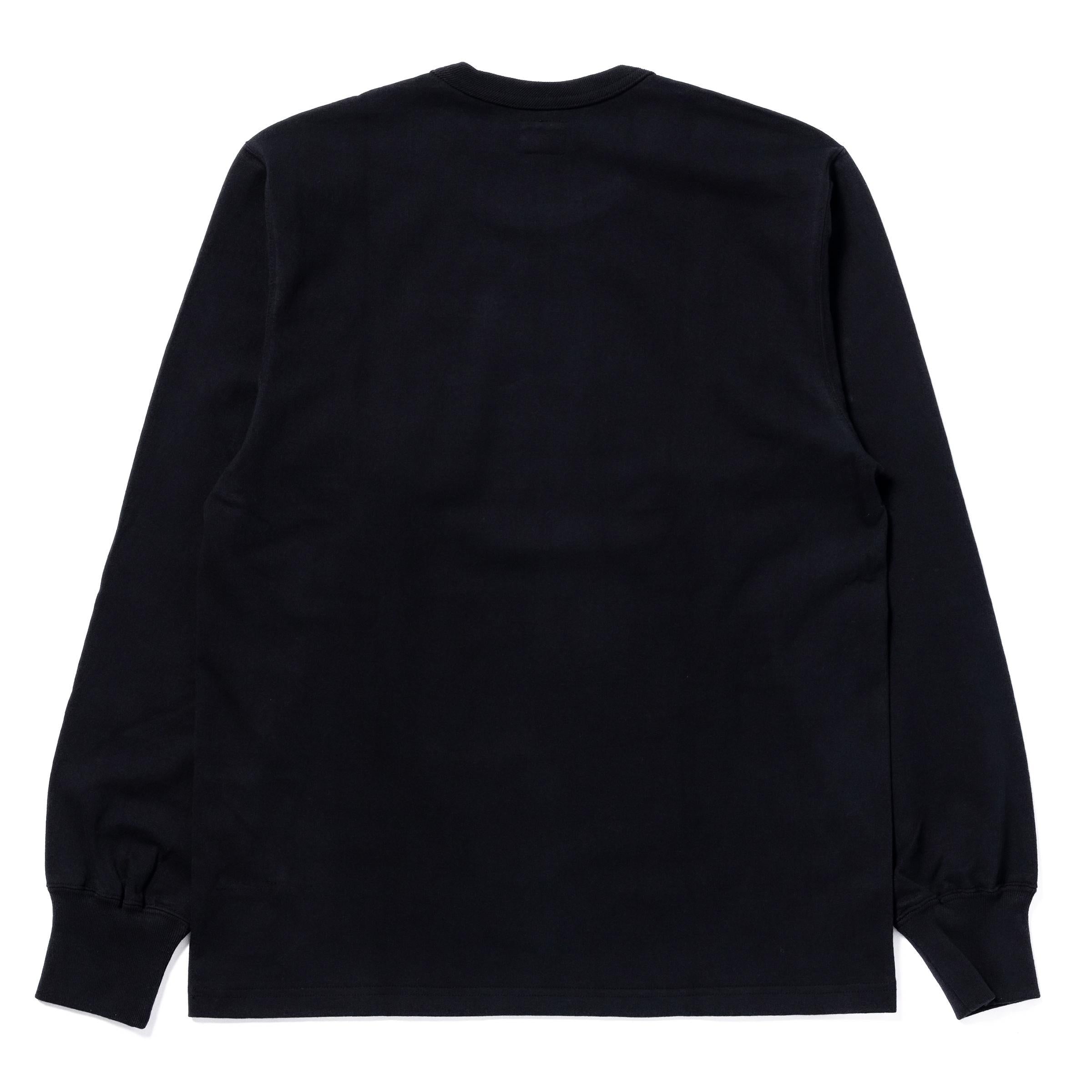 MC24003 THE REAL McCOY'S LOGO TEE L/S - BLACK