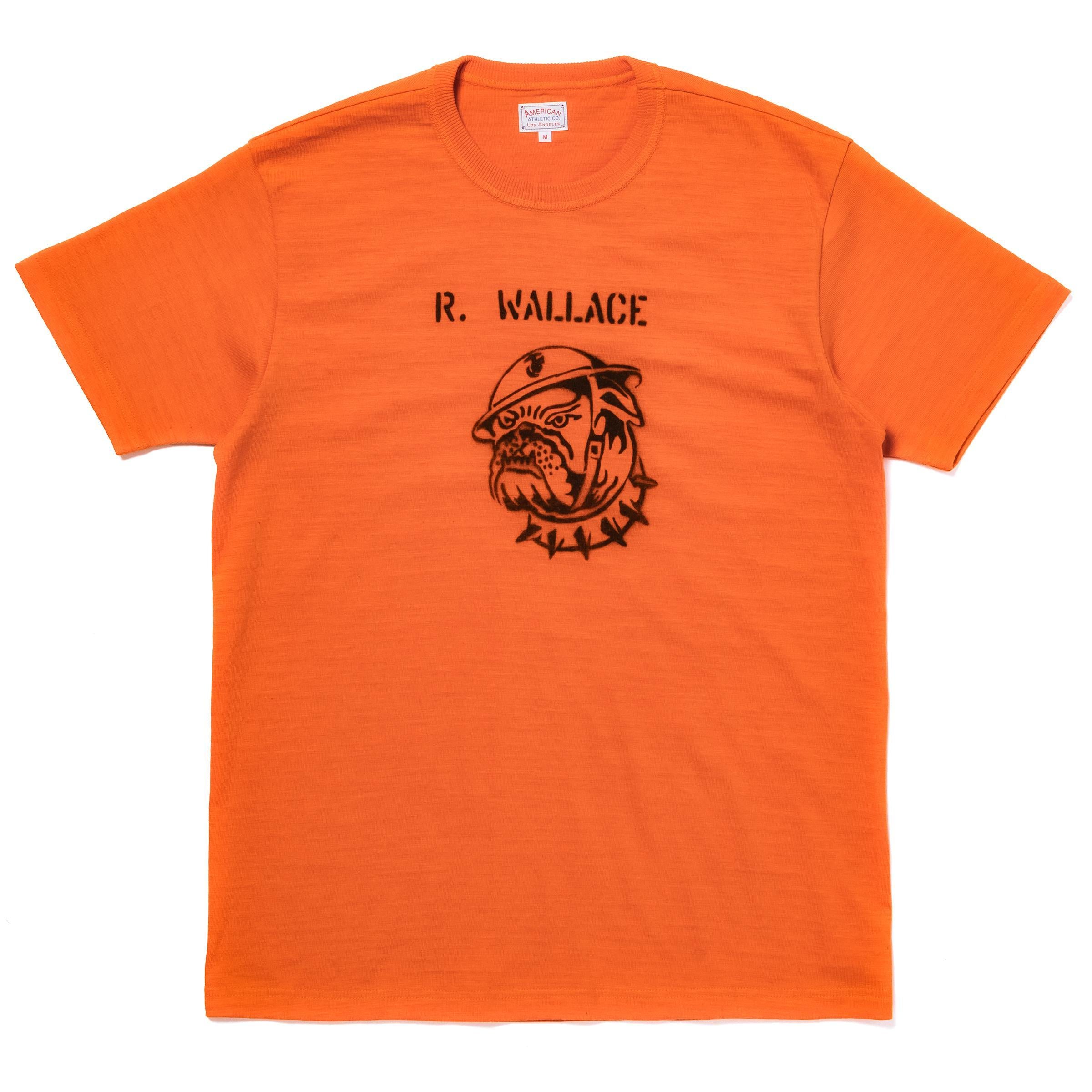 MC26031 ATHLETIC T-SHIRT / DEVIL DOG STENCIL - ORANGE