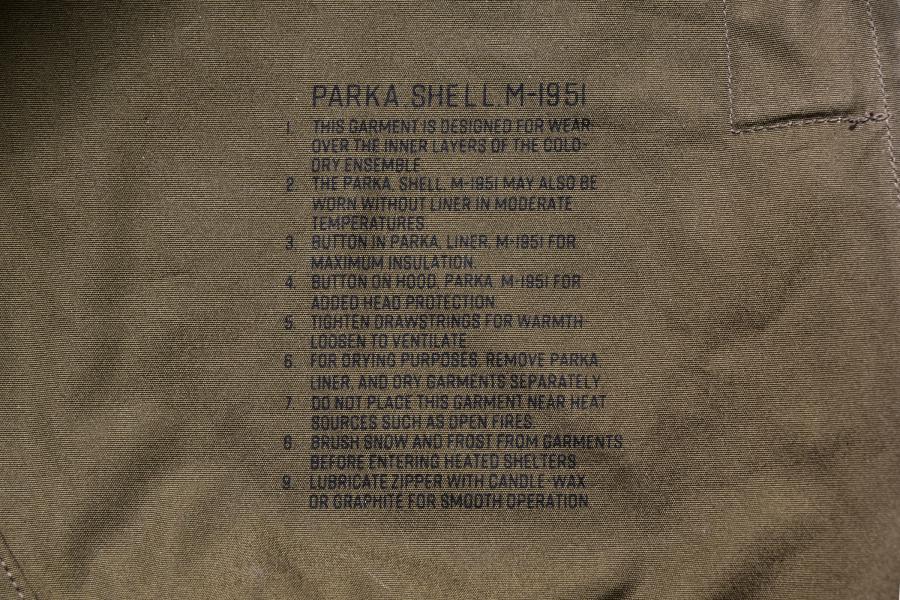 MJ22003 PARKA-SHELL M-1951 (MODEL 220) - OLIVE