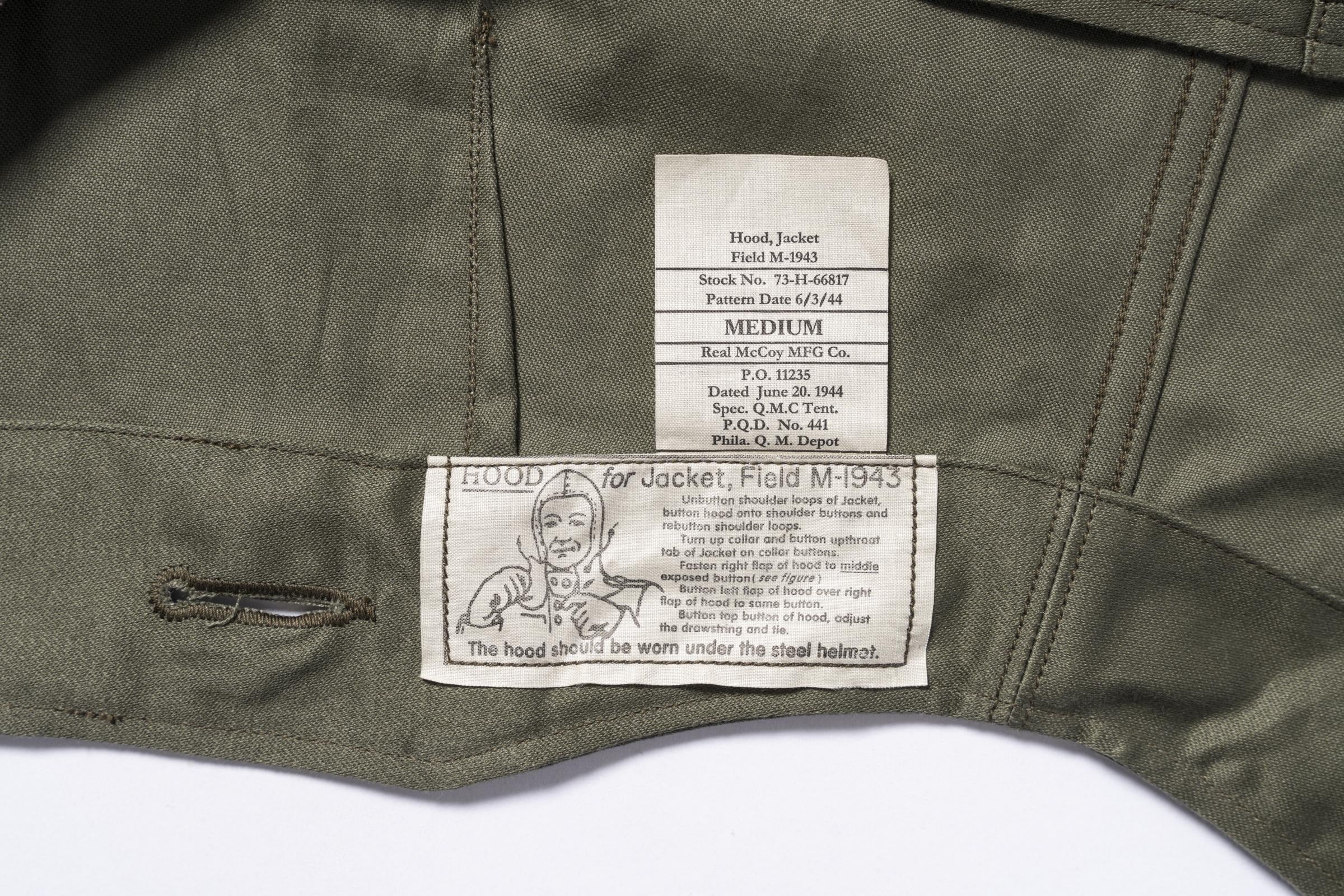 MJ25003 JACKETS, FIELD, M-1943 / 370-E - OLIVE