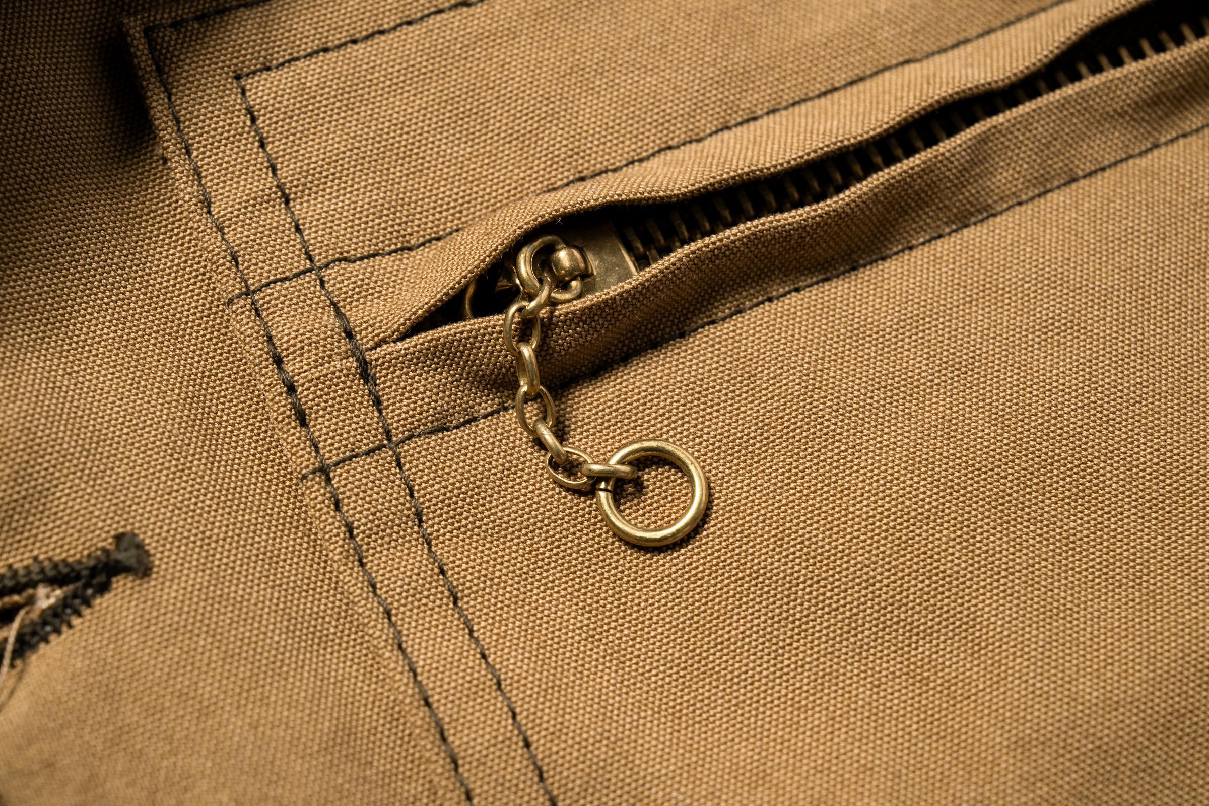 MJ25123 COTTON CANVAS BARN COAT - BROWN