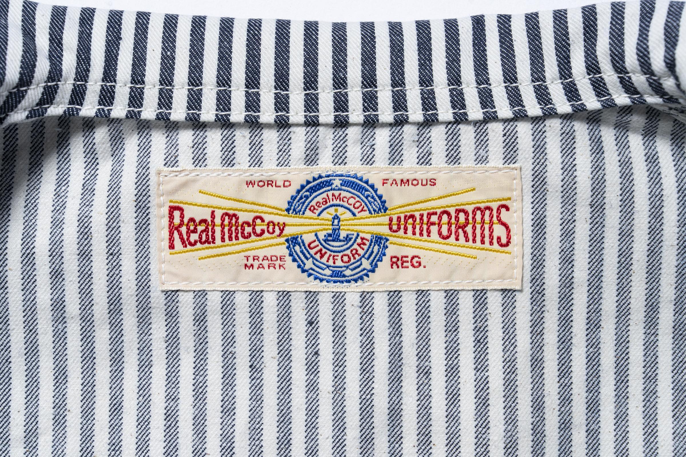 MJ26004 U.S. NAVY STRIPED DUNGAREE JUMPER - WHITExNAVY