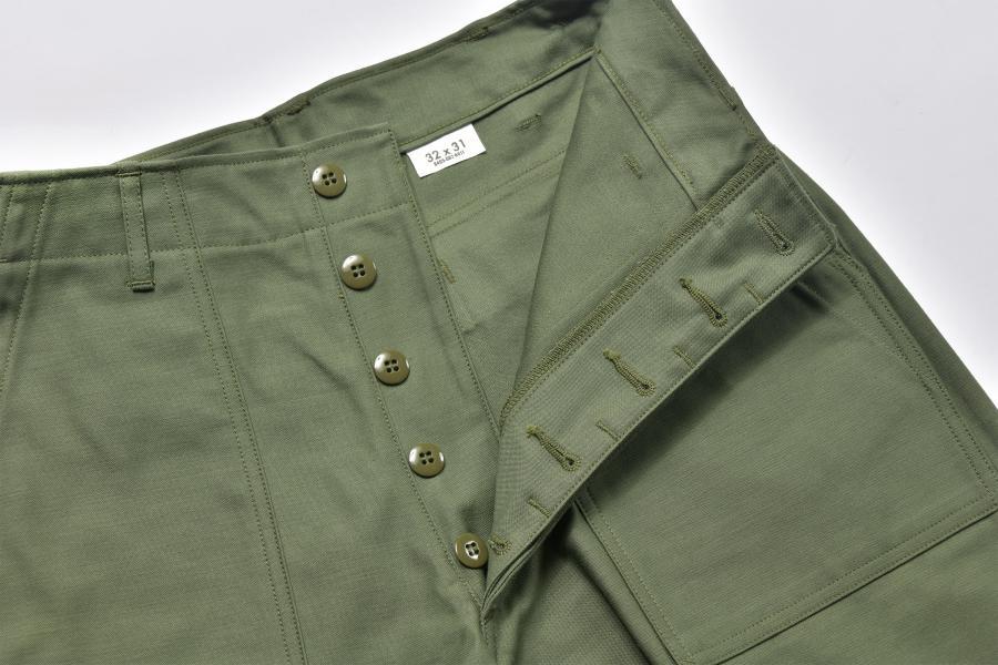 MP23003 TROUSERS MEN'S COTTON SATEEN OG-107 - OLIVE