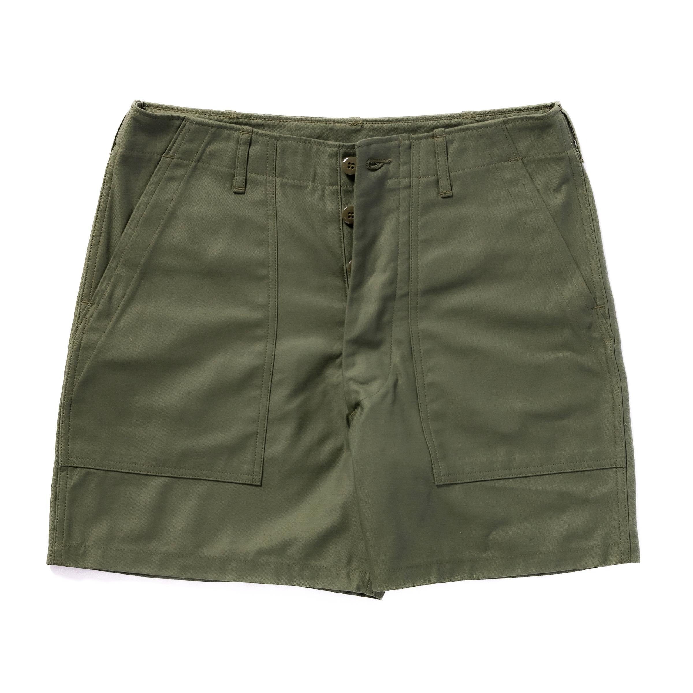 MP24004 UTILITY SHORTS / COTTON SATEEN - OLIVE