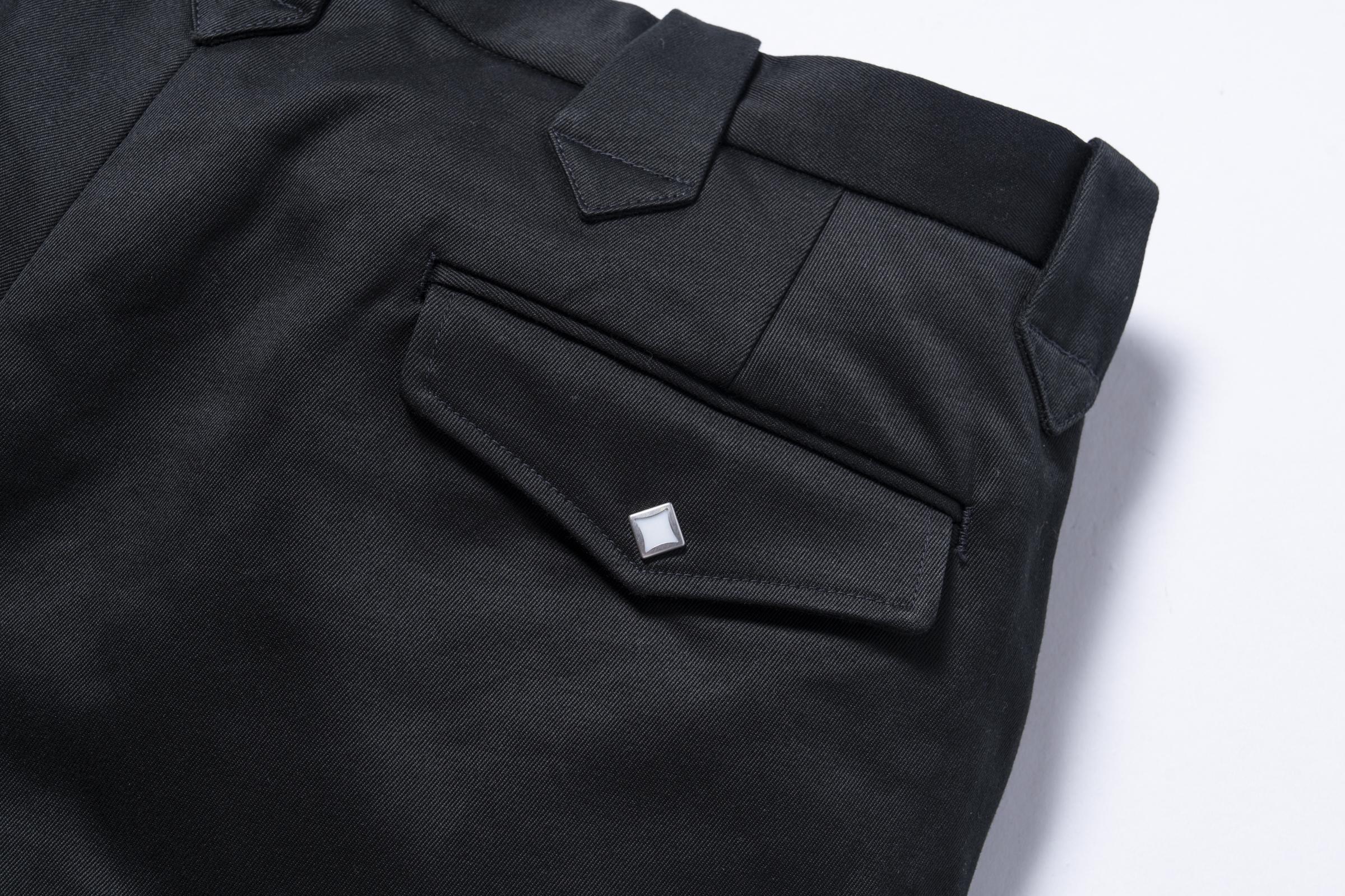 MP25011 COTTON DRILL WESTERN TROUSERS - BLACK