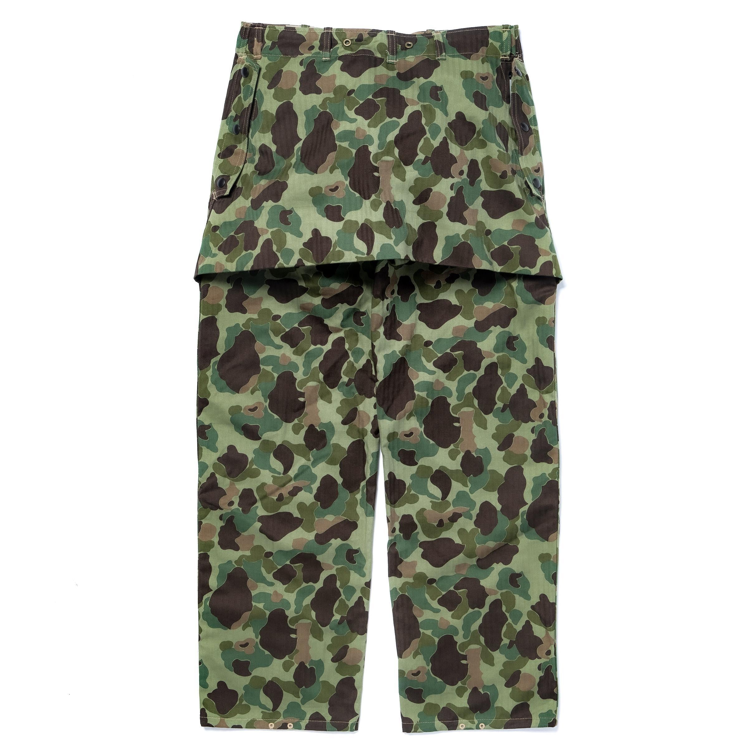 MP26001 P1944 REVERSIBLE FROGSKIN CAMOUFLAGE TROUSERS - GREEN