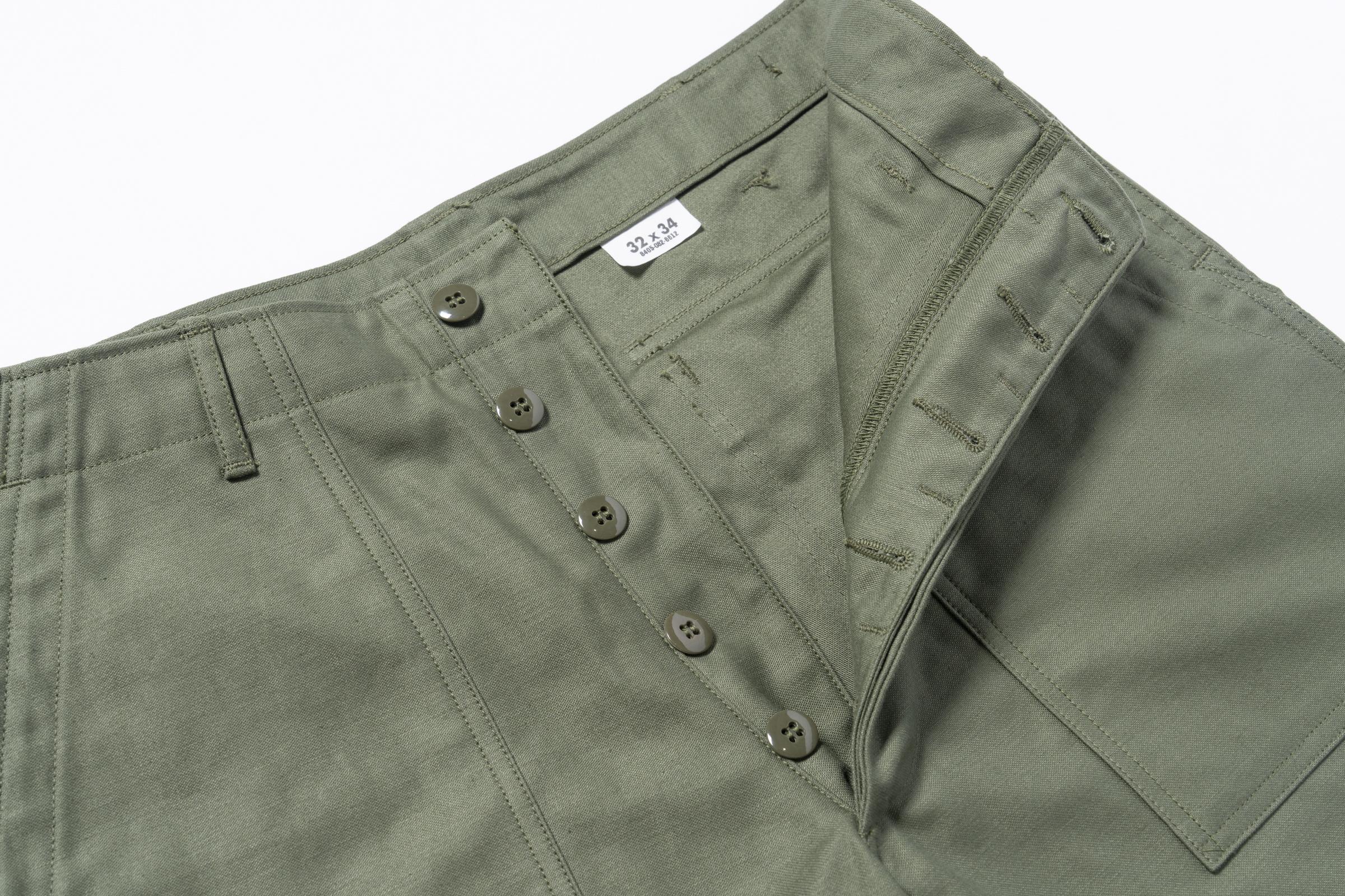 MP26005 TROUSERS, MEN'S, COTTON SATEEN, OG-107 - OLIVE