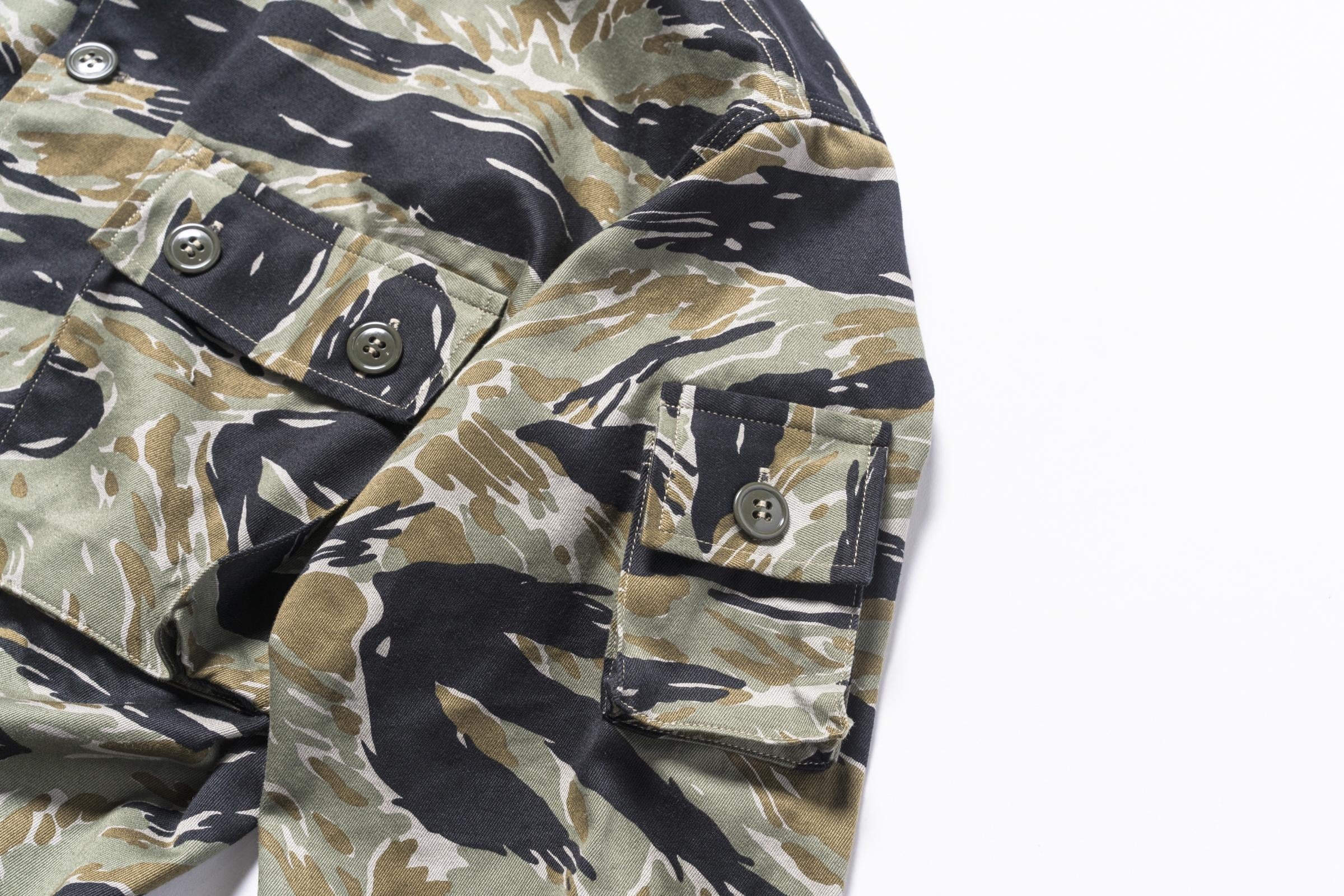 MS25001 TIGER CAMOUFLAGE SHIRT / TADPOLE - GREEN