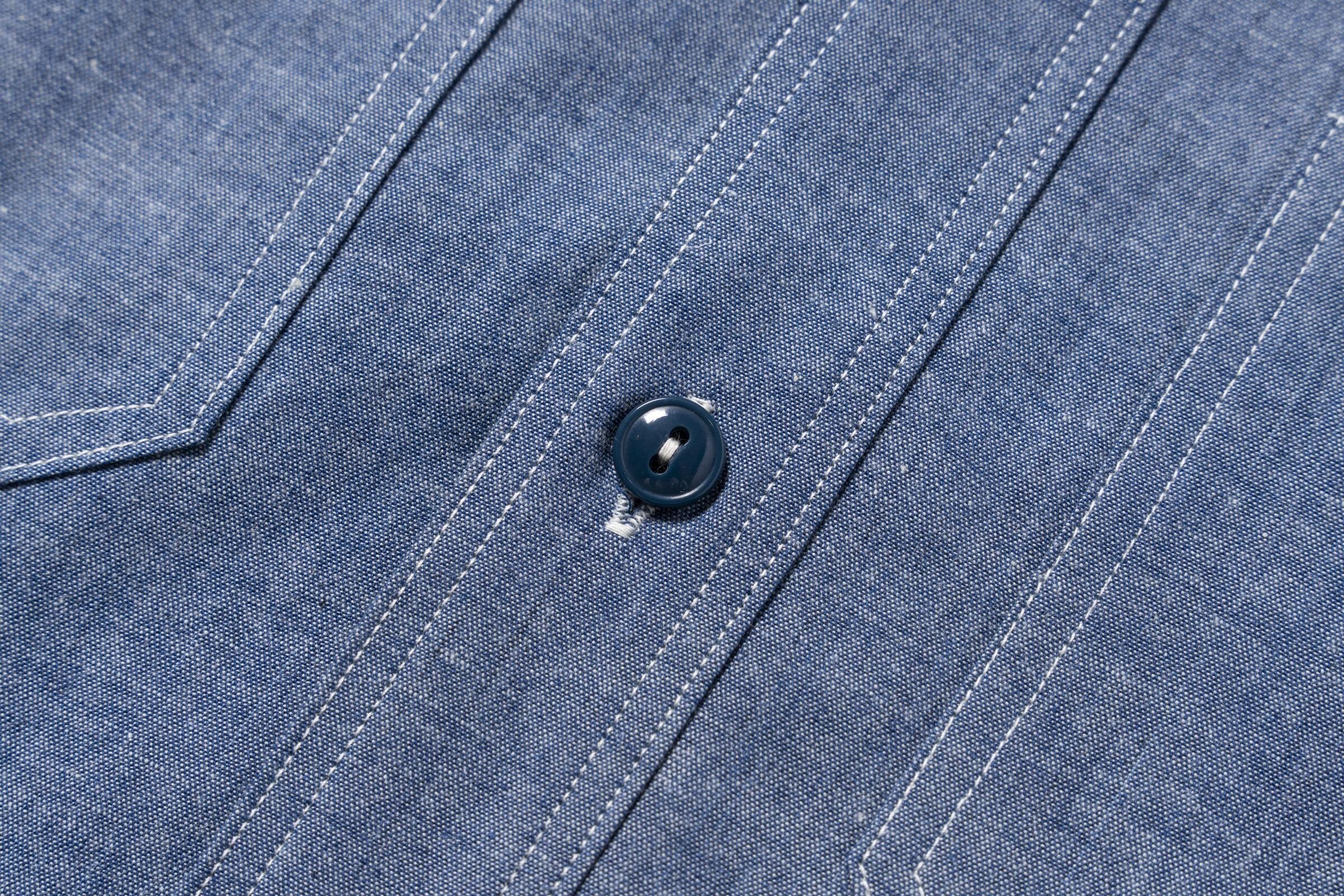 MS25007 U.S. NAVY CHAMBRAY SHIRT S/S / USS KIDD - LIGHT BLUE