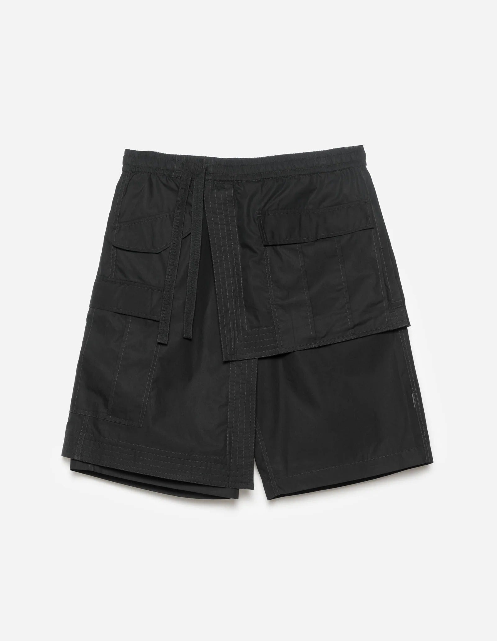6056 ASYM HAKAMA SHORTS - BLACK