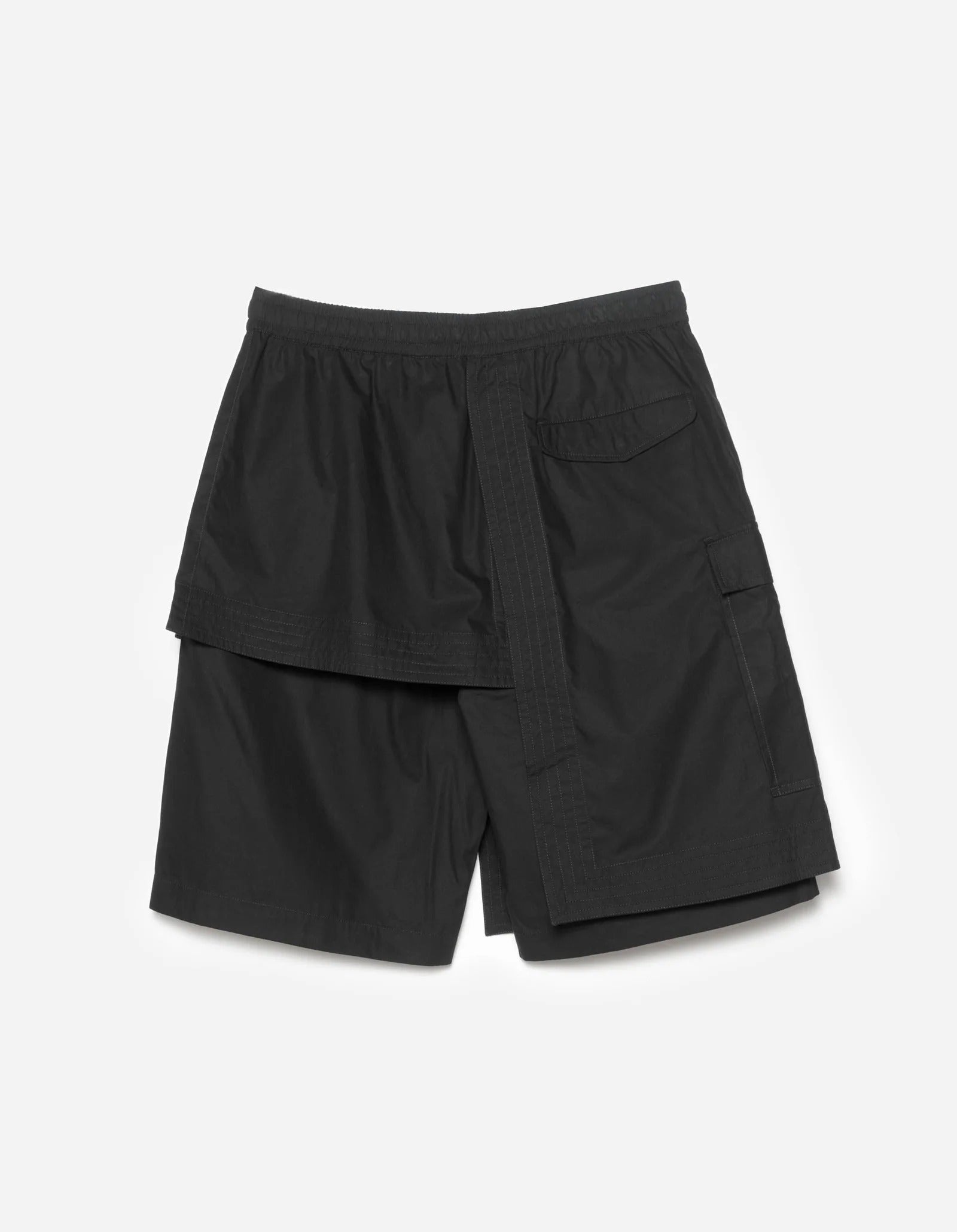6056 ASYM HAKAMA SHORTS - BLACK