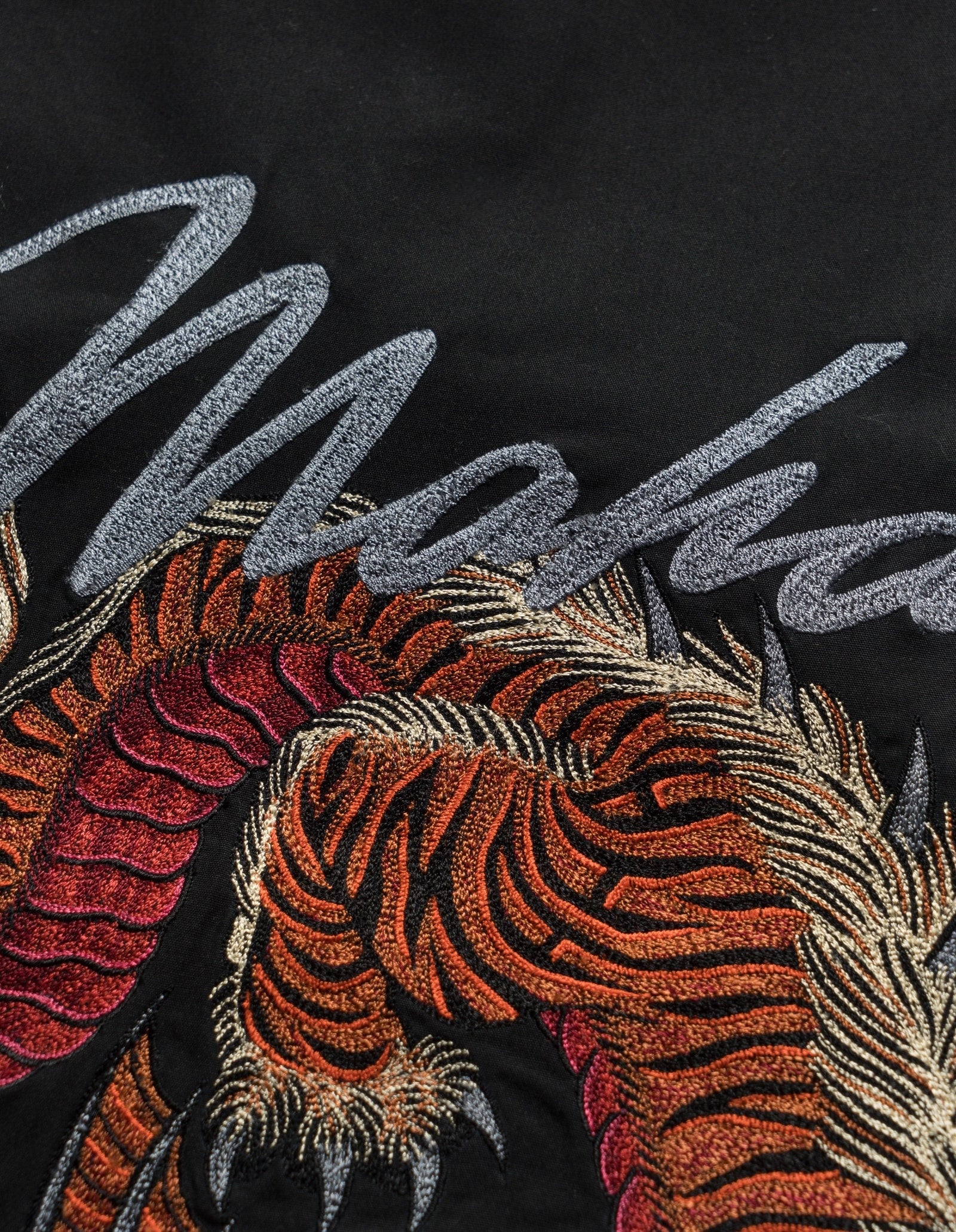 6091 TIGER DRAGON LOOSE SNOPANTS - BLACK