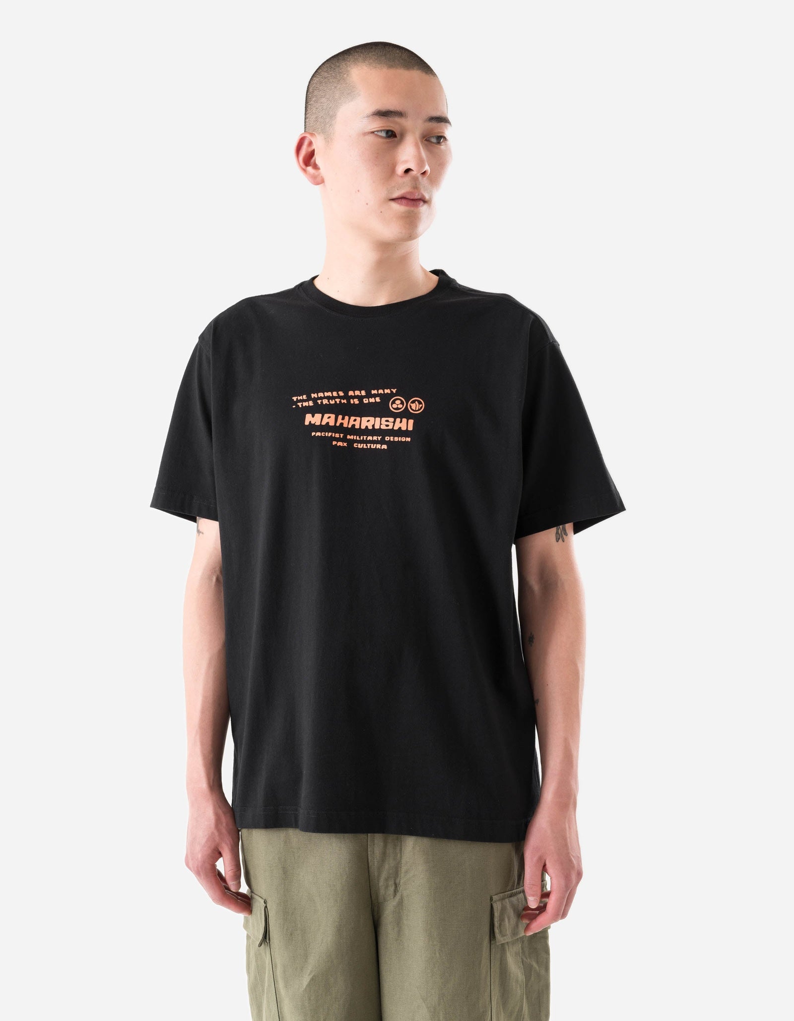 7262 JAPANESE MENKO CARD TEE S/S - BLACK