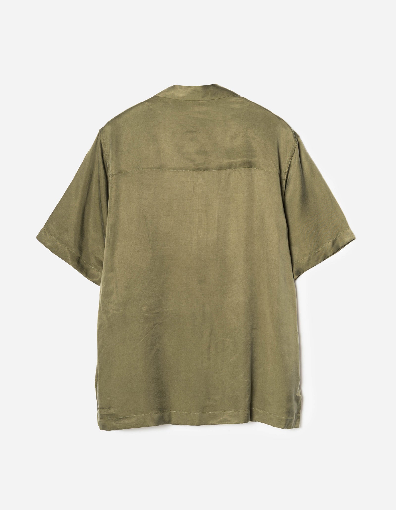 7364 Sakura Dragon Camp Collar Shirt - OLIVE OG-107F