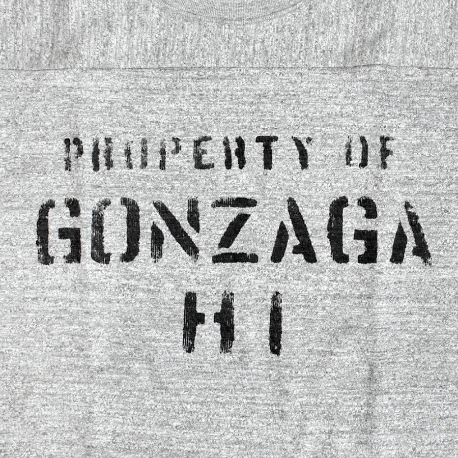 4063 3/4 Sleeve Football Tee GONZAGA HI - HEATHER GRAY