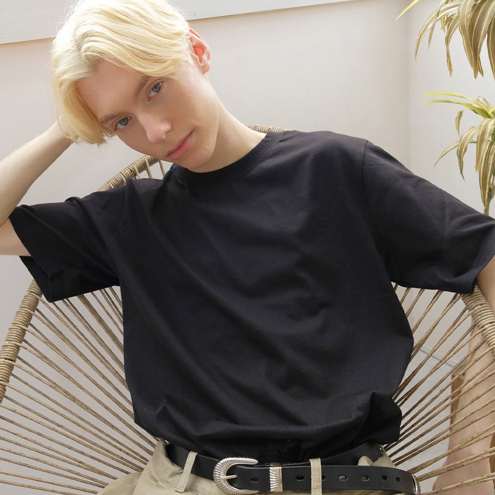 7oz Heavyweight Jersey T-Shirt - BLACK