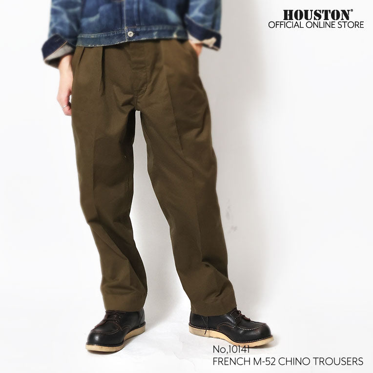 10141 FRENCH M-52 CHINO TROUSERS - OLIVE