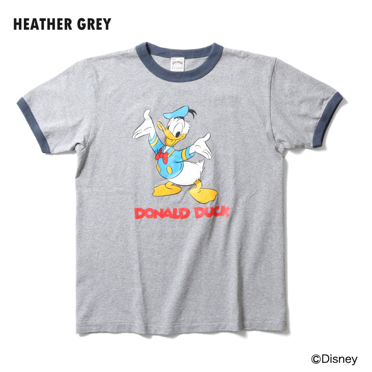 22285 DONALD PIGMENT PT RINGER TEE S/S - HEATHER GRAY
