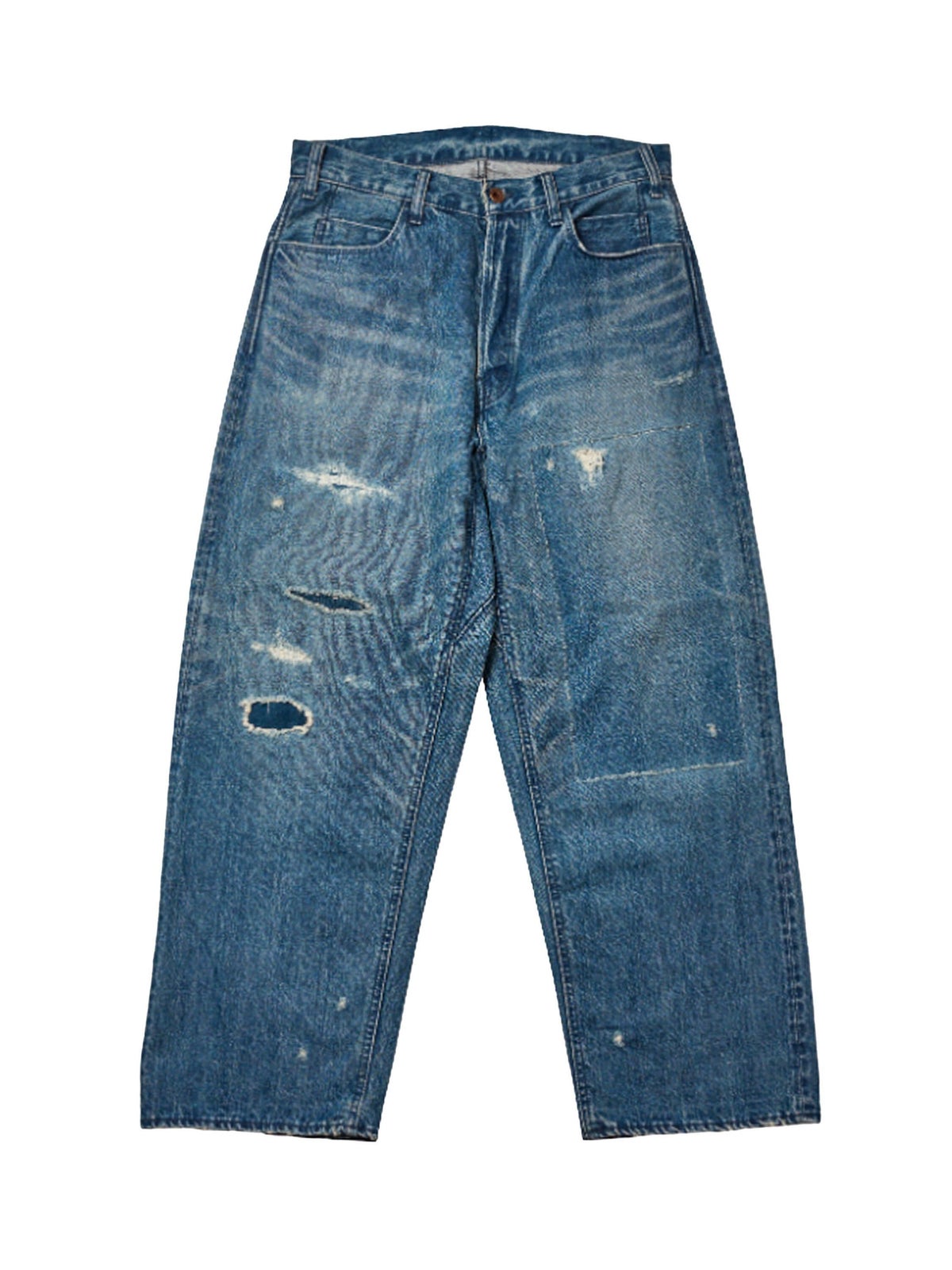 Patchwork Bushing Denim - INDIGO