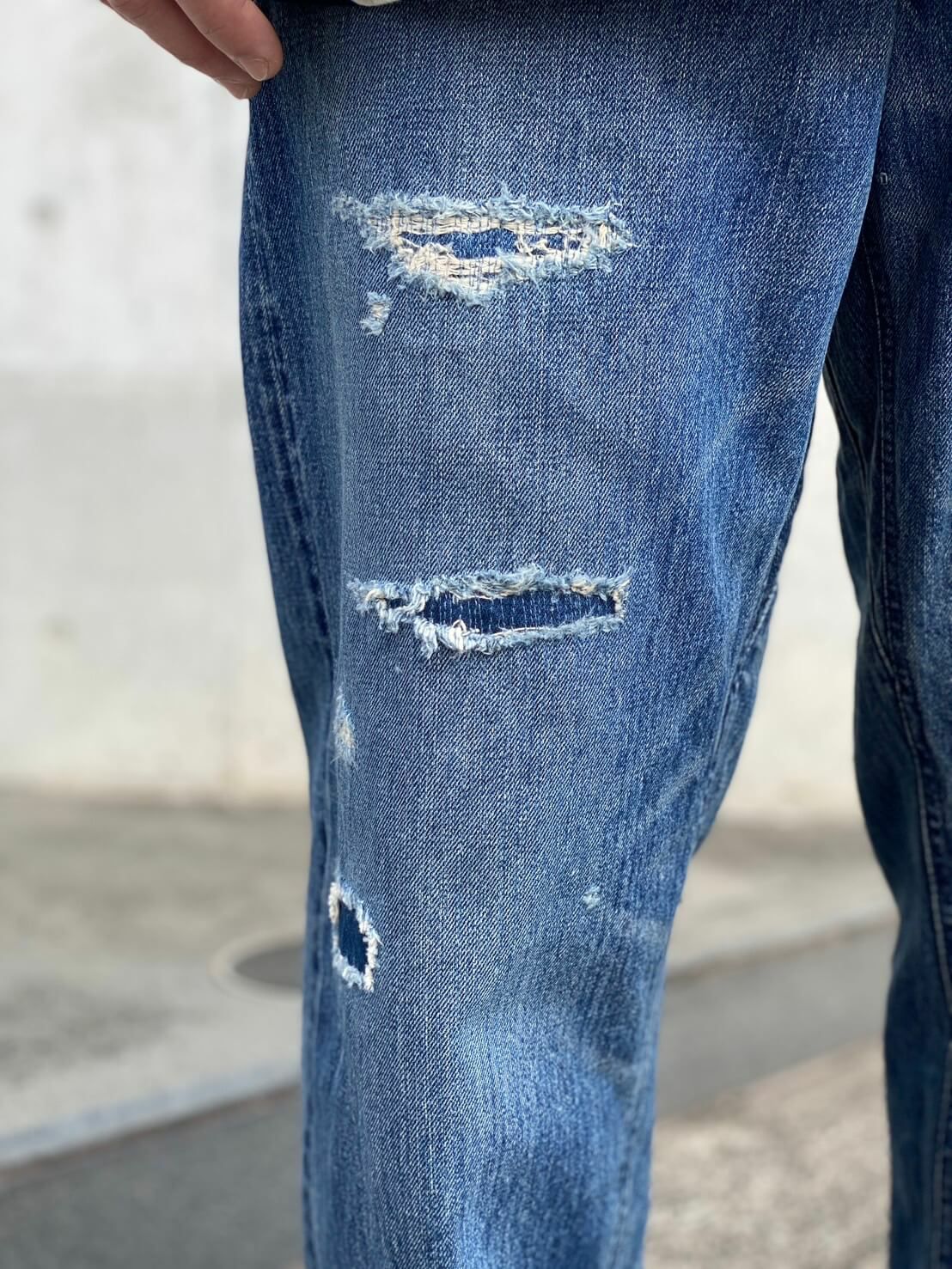 Patchwork Bushing Denim - INDIGO
