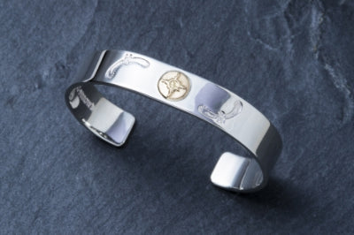 BR-221 12MM EAGLE STUMP WORK BANGLE WITH K18
