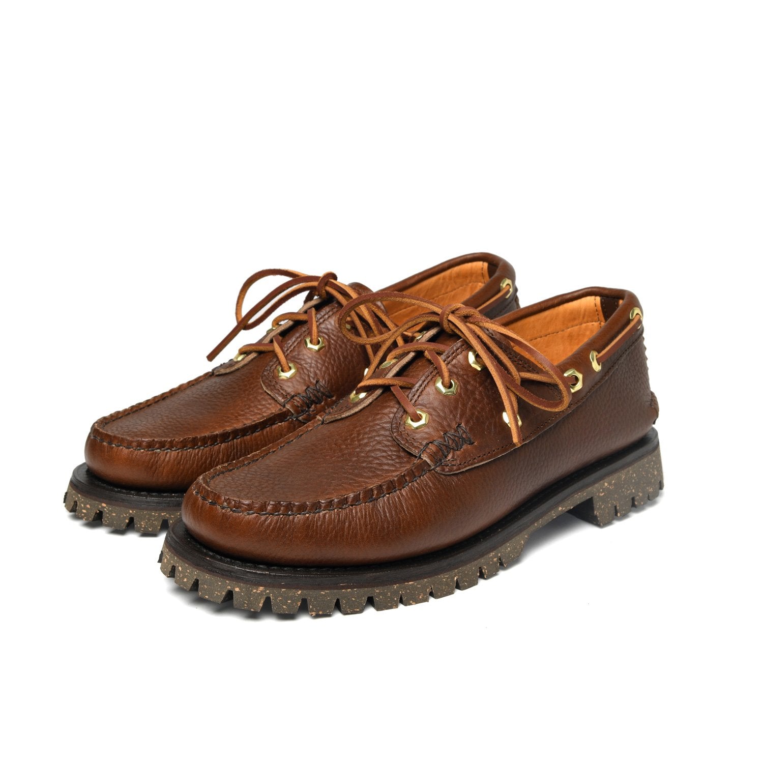 HEX EYE BOAT SHOES W/ LUG SOLE - GRIZZLY BROWN