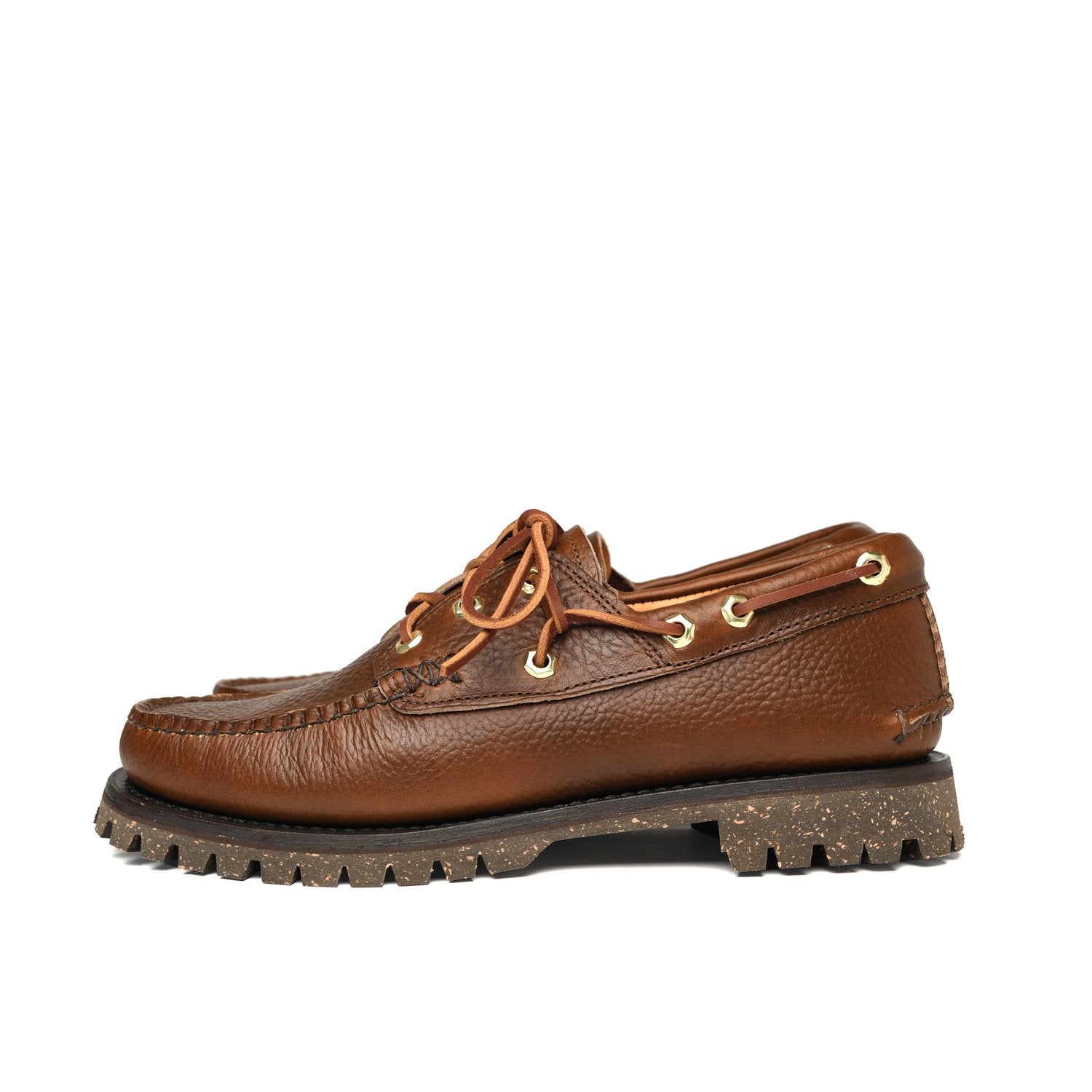 HEX EYE BOAT SHOES W/ LUG SOLE - GRIZZLY BROWN