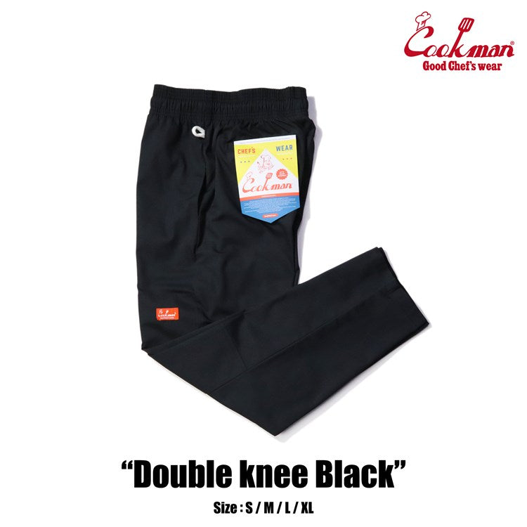 CHEF PANTS DOUBLE KNEE RIPSTOP - BLACK