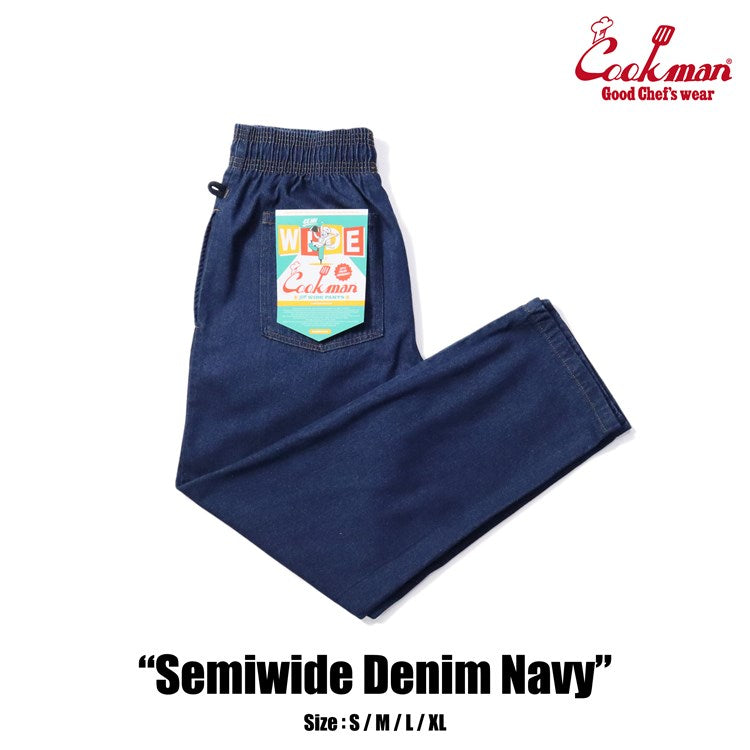 CHEF PANTS SEMIWIDE DENIM - NAVY