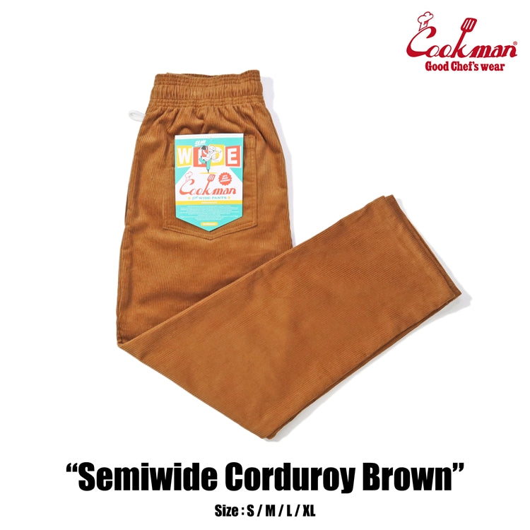 CHEF PANTS SEMIWIDE CORDUROY - BROWN