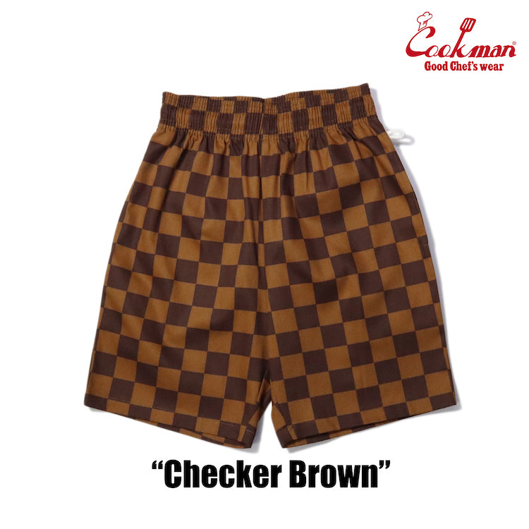 CHEF SHORT PANTS CHECKER - BROWN