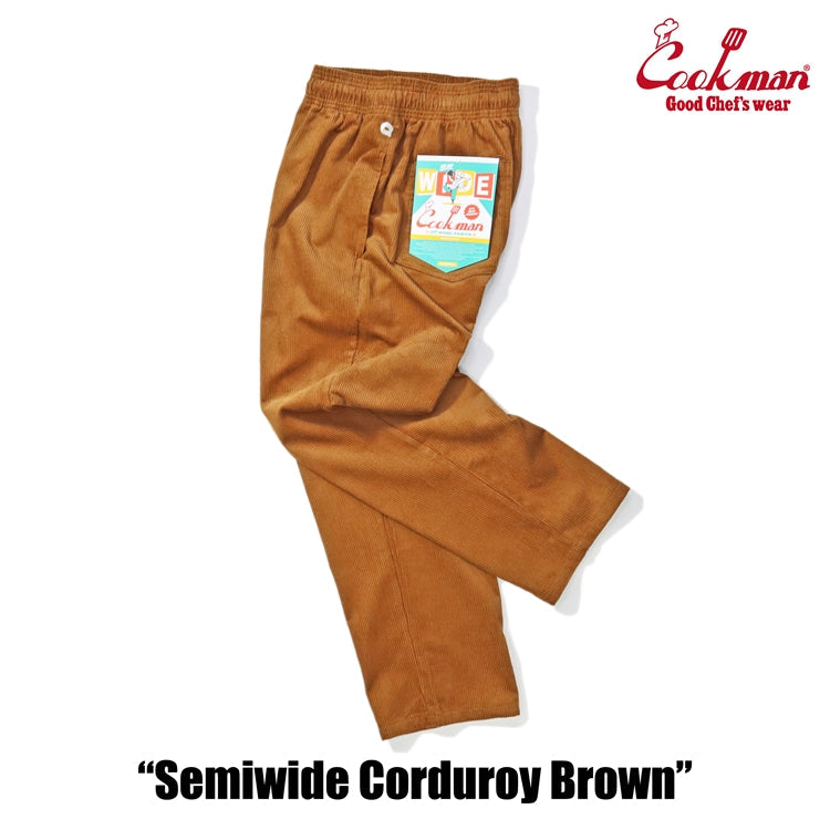 CHEF PANTS SEMIWIDE CORDUROY - BROWN