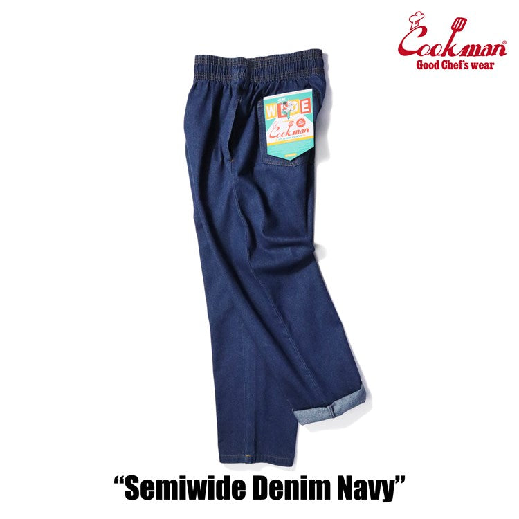 CHEF PANTS SEMIWIDE DENIM - NAVY