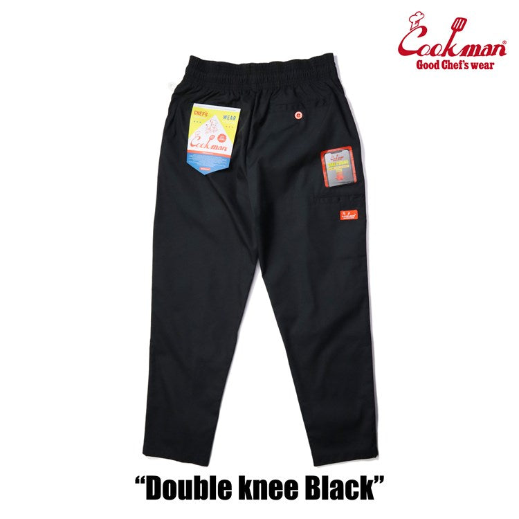 CHEF PANTS DOUBLE KNEE RIPSTOP - BLACK