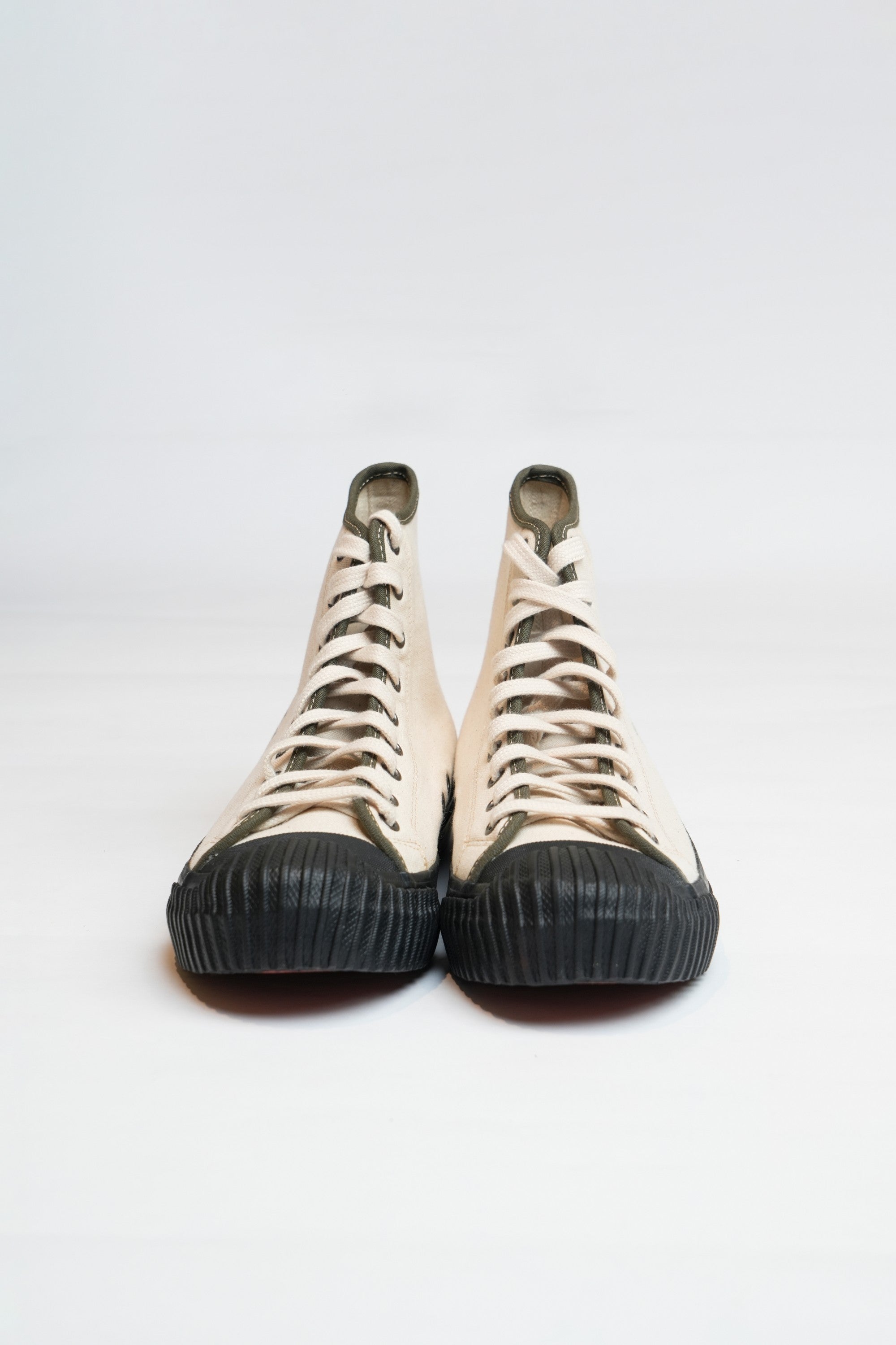 NAVAL TRAINERS HI TOP - NATURAL CANVAS
